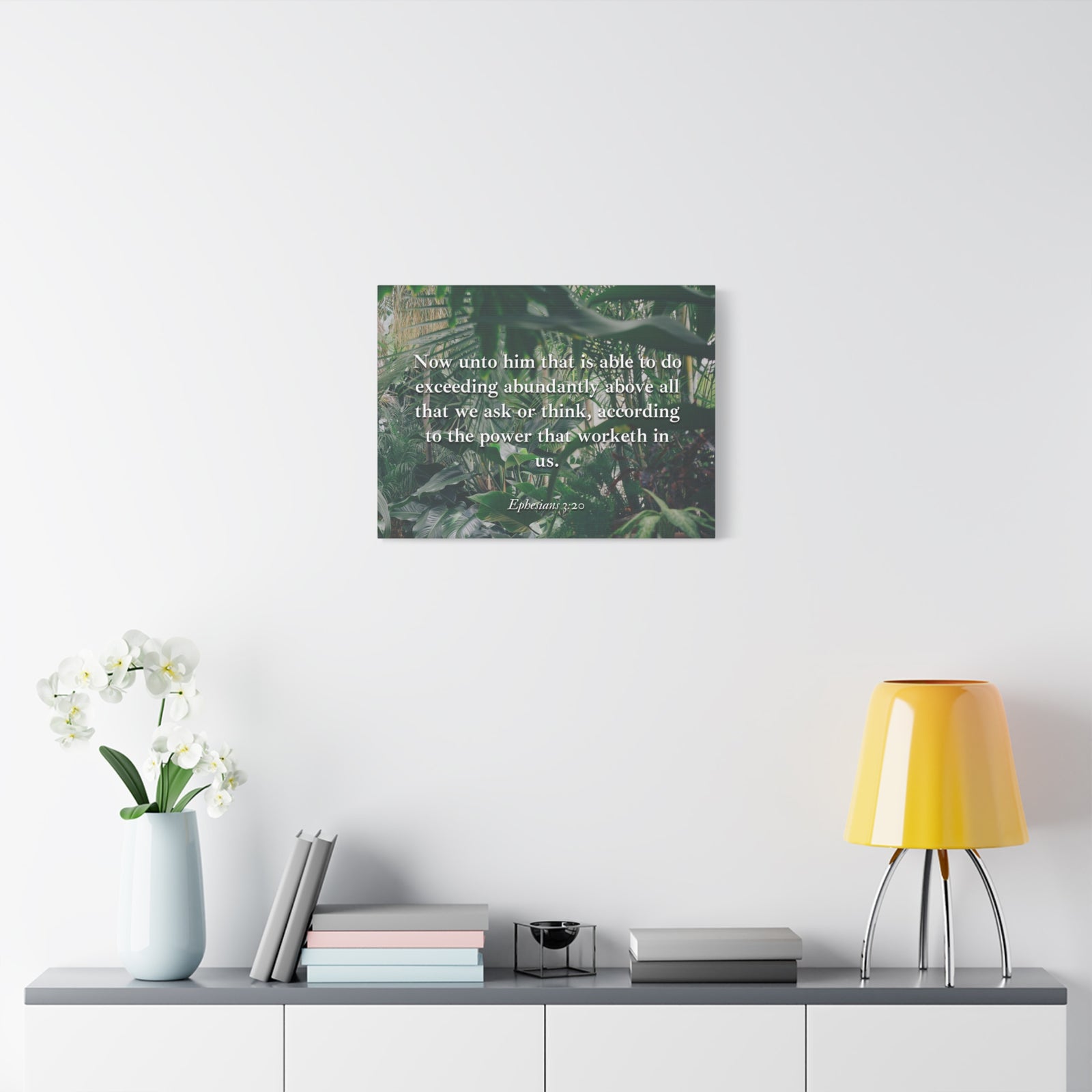 Scripture Canvas Above All Ephesians 3:20 Christian Wall Art Bible Verse Print Ready to Hang-Express Your Love Gifts