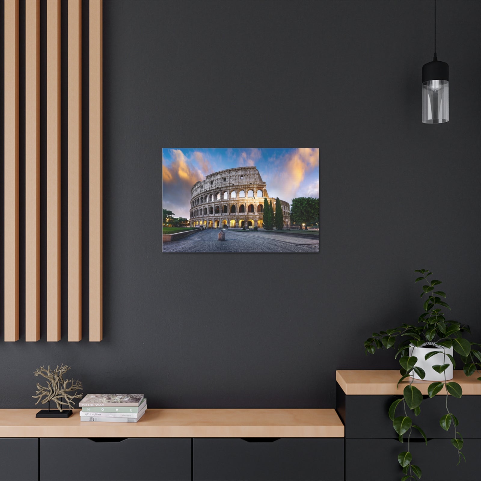 Colosseum in Italy Nature Wilderness Photography Canvas Wall Art for Home Decor Ready-to-Hang-Express Your Love Gifts