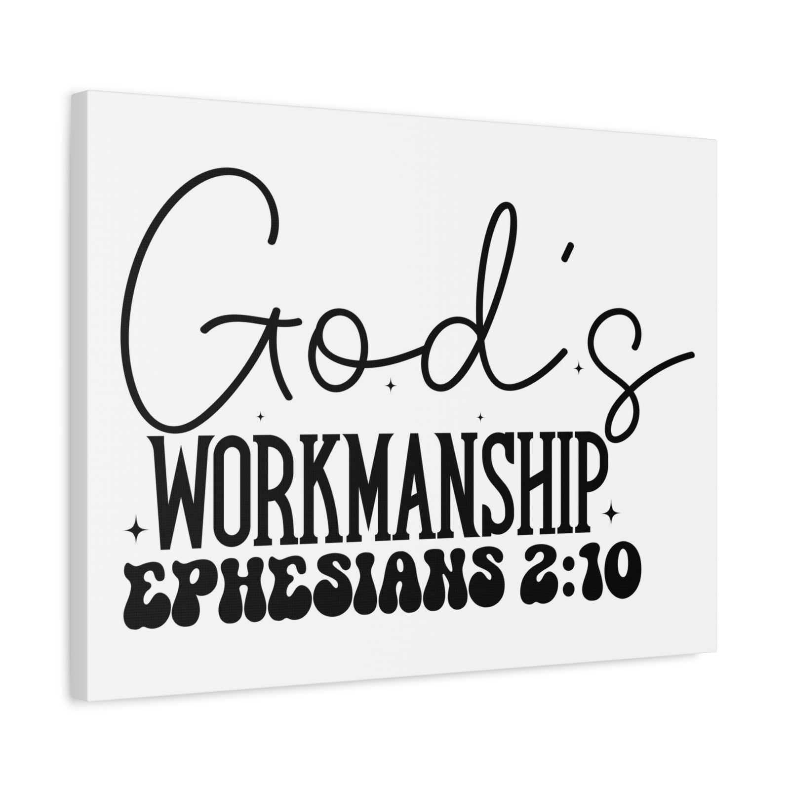 Scripture Walls Ephesians 2:10 I am God's Workmanship Bible Verse Canvas Christian Wall Art Ready to Hang Unframed-Express Your Love Gifts