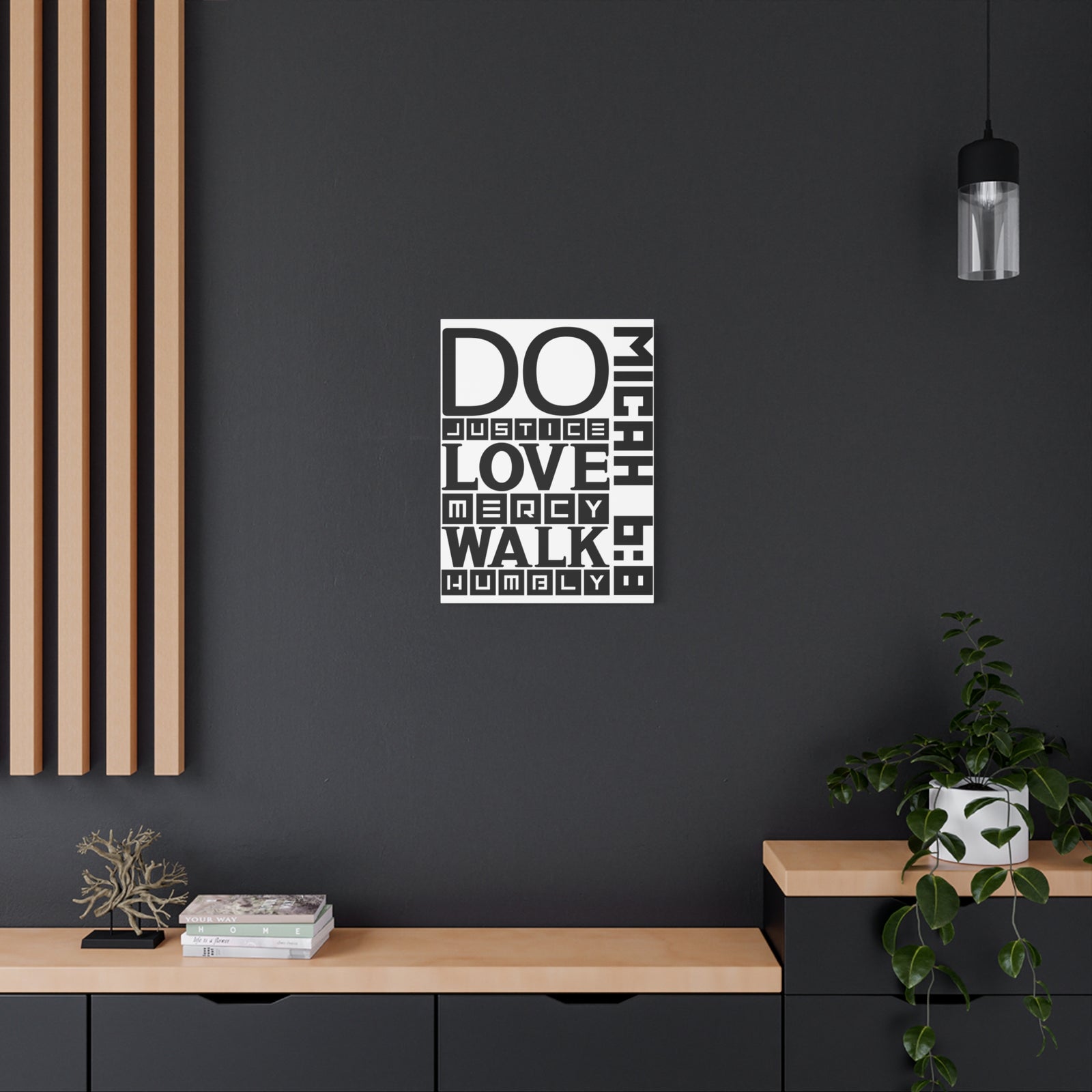 Scripture Walls Micah 6:8 DO Justice Bible Verse Canvas Christian Wall Art Ready to Hang Unframed-Express Your Love Gifts