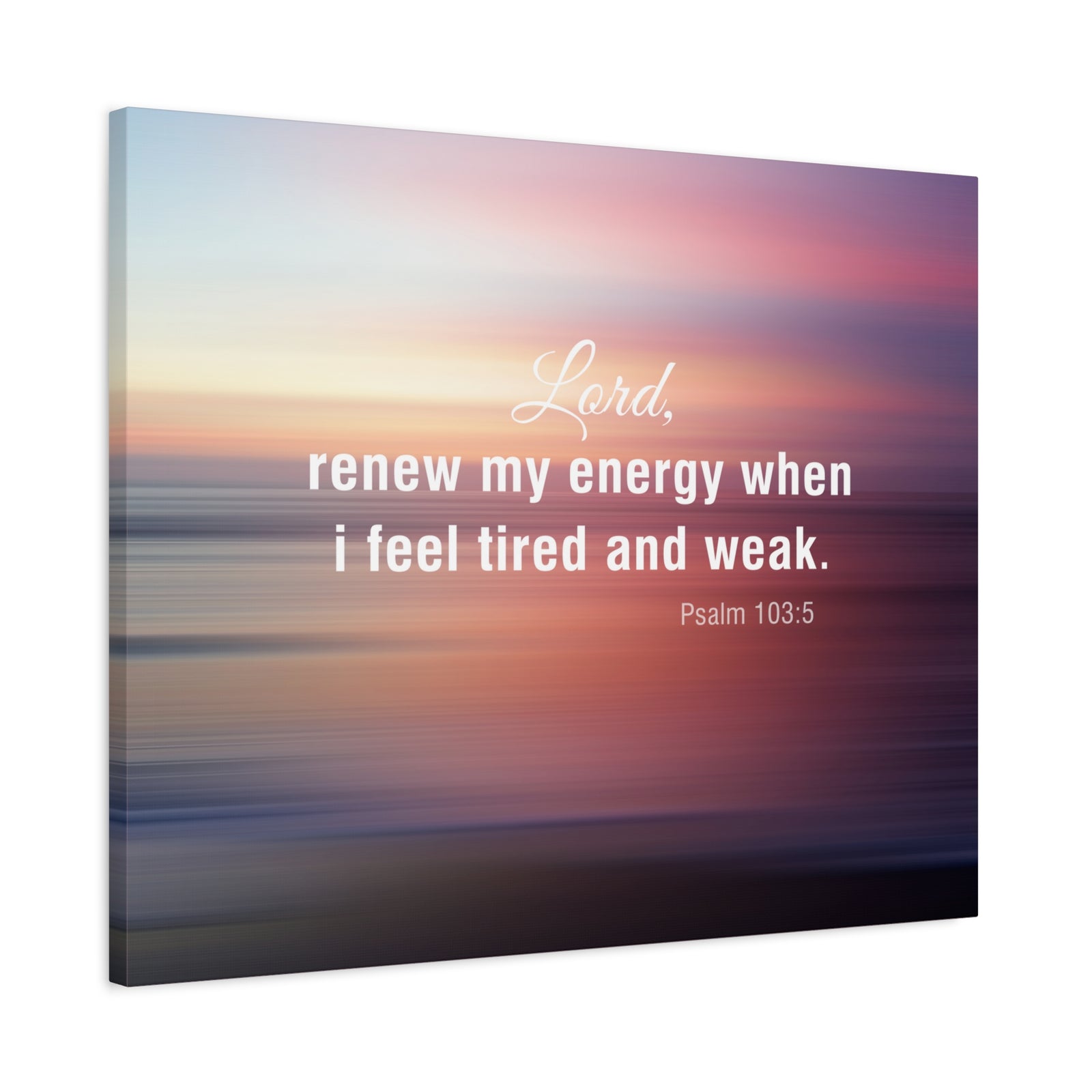 Scripture Canvas Renew My Energy Psalm 103:5 Christian Wall Art Bible Verse Print Ready to Hang-Express Your Love Gifts