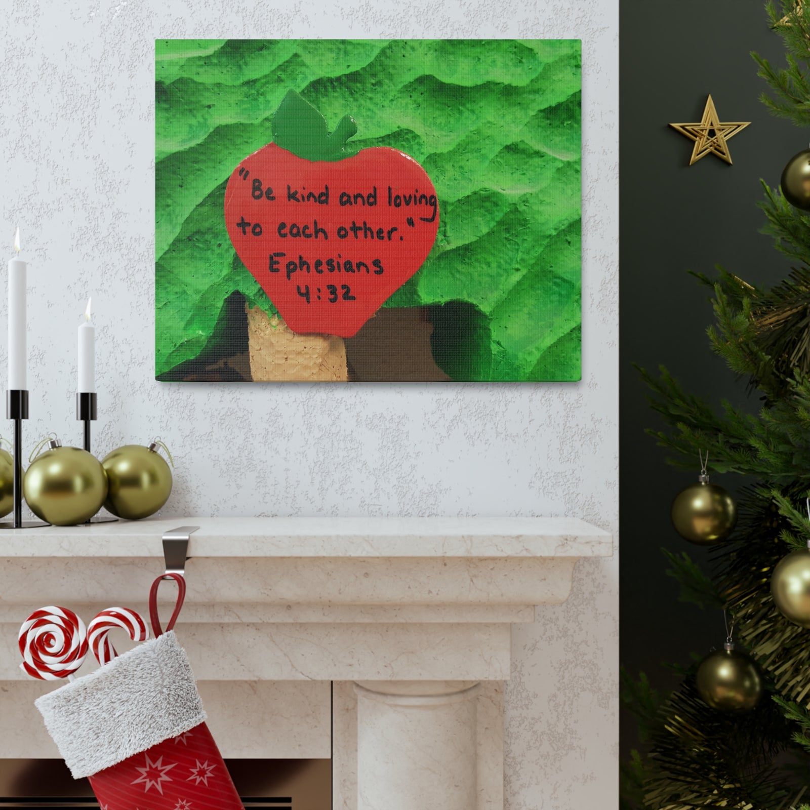 Scripture Walls Be Kind Ephesians 4:32 Bible Verse Canvas Christian Wall Art Ready to Hang-Express Your Love Gifts