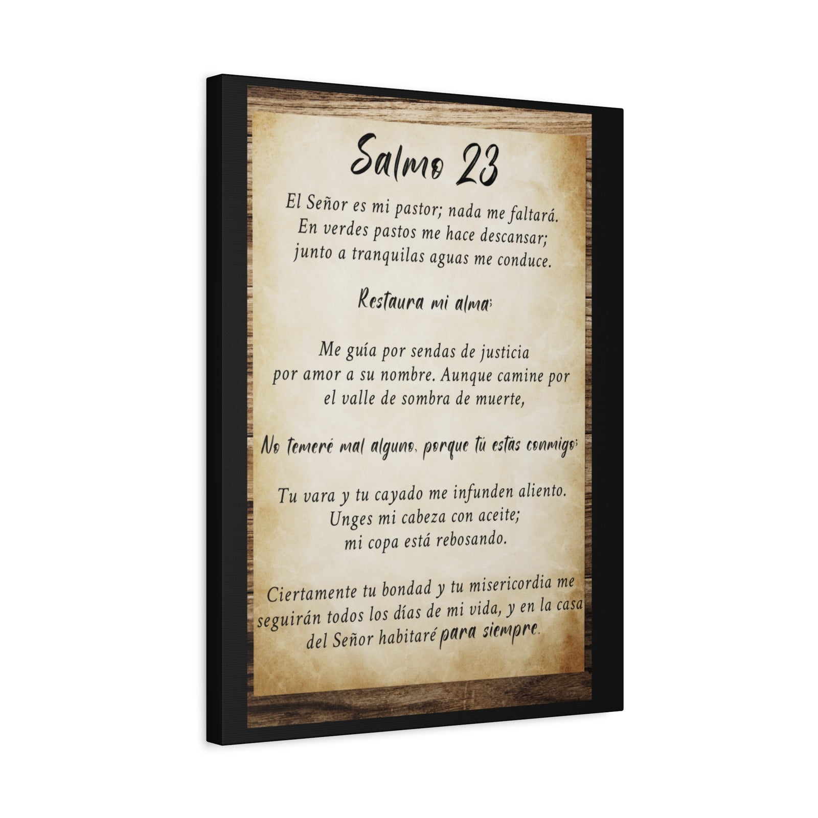 Scripture Walls Salmo 23 Wood Bible Verse Canvas Christian Wall Art Ready to Hang Unframed-Express Your Love Gifts