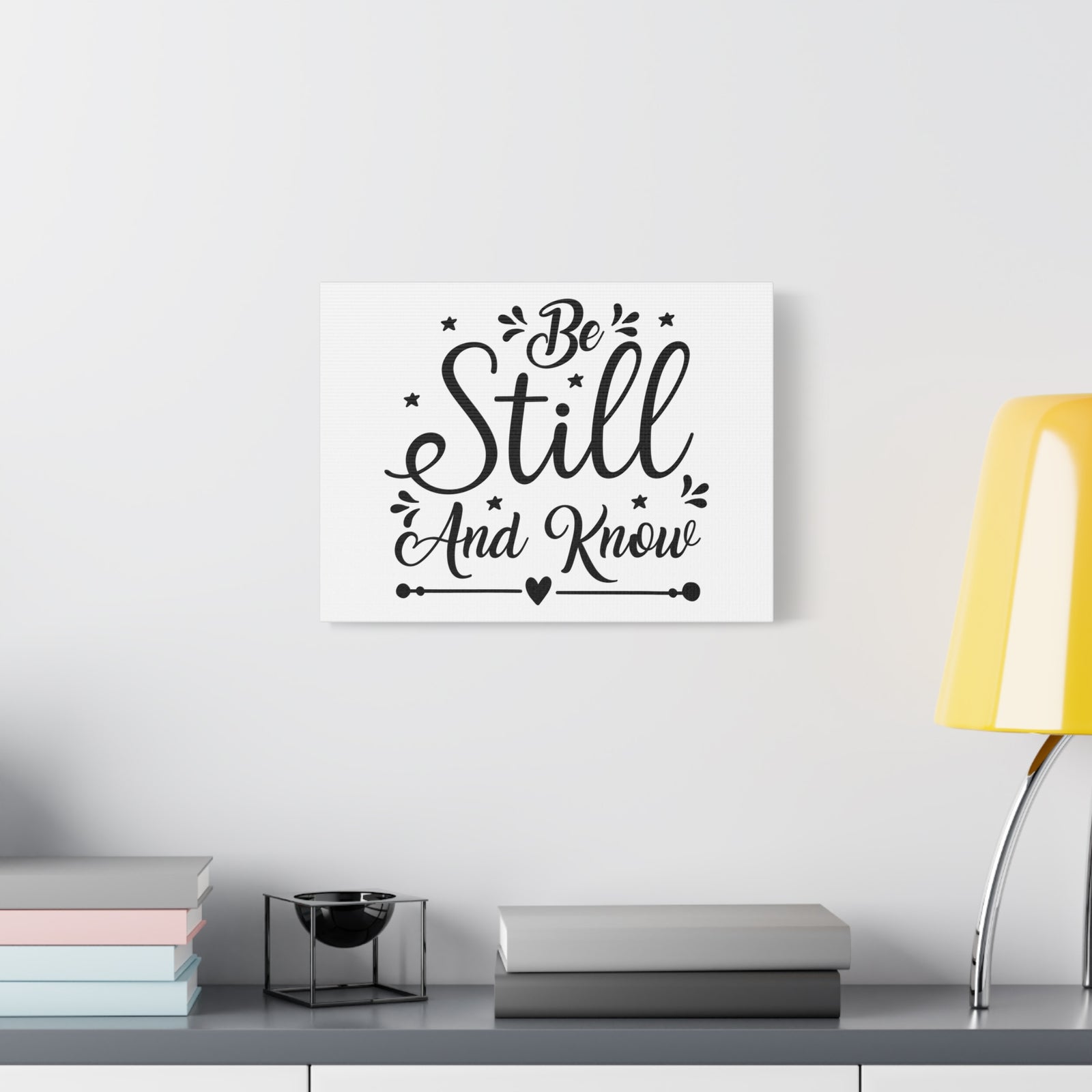 Scripture Canvas Be Still And Know Psalm 46:10 ESV Christian Wall Art Print Ready to Hang-Express Your Love Gifts