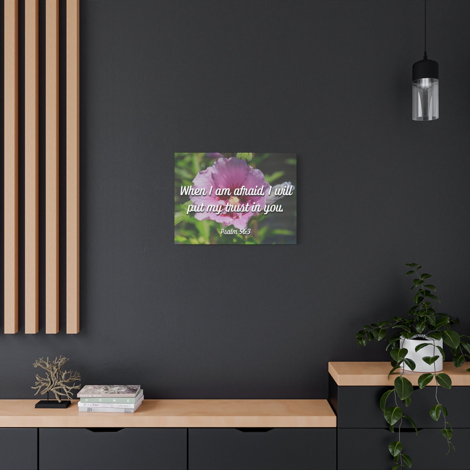 Scripture Canvas I Will Put My Trust Psalm 56:3 Christian Wall Art Bible Verse Print Ready to Hang-Express Your Love Gifts