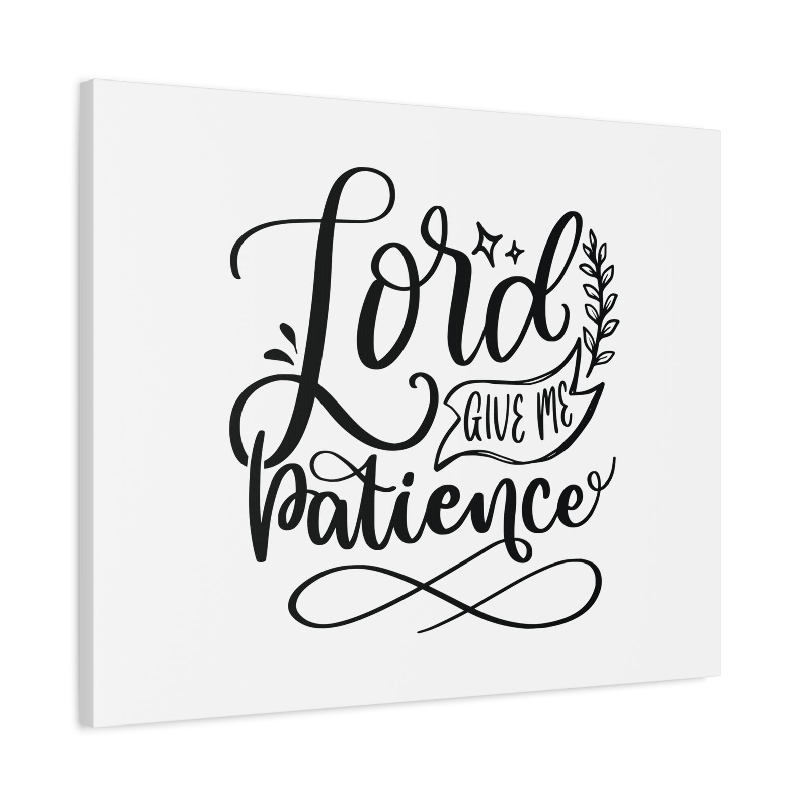 Scripture Canvas Lord Give Me Patience Psalm 37:7 Christian Wall Art Bible Verse Print Ready to Hang-Express Your Love Gifts