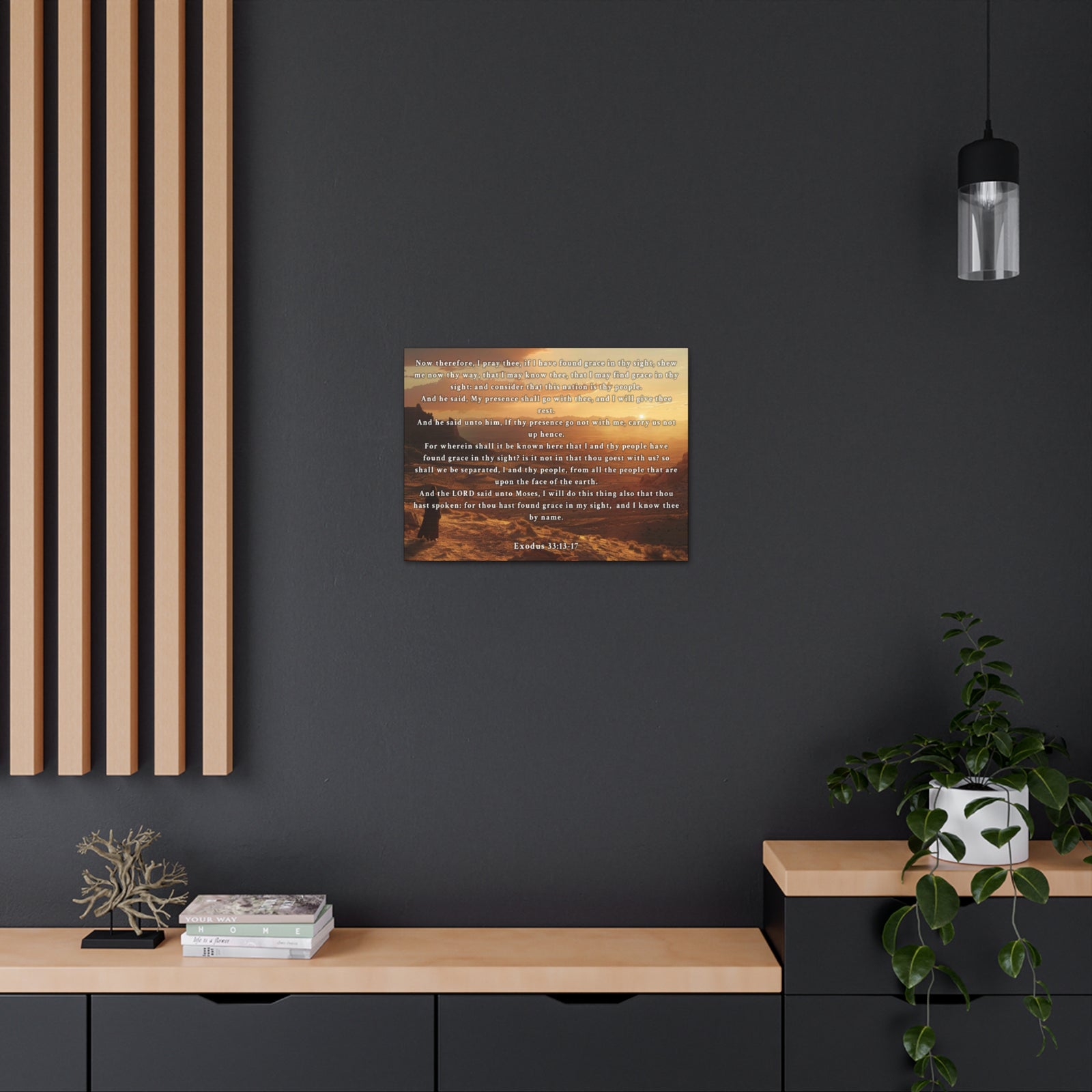 Scripture Walls Exodus 33:13-17 KJV Bible Verse Canvas Christian Wall Art Ready to Hang Unframed-Express Your Love Gifts