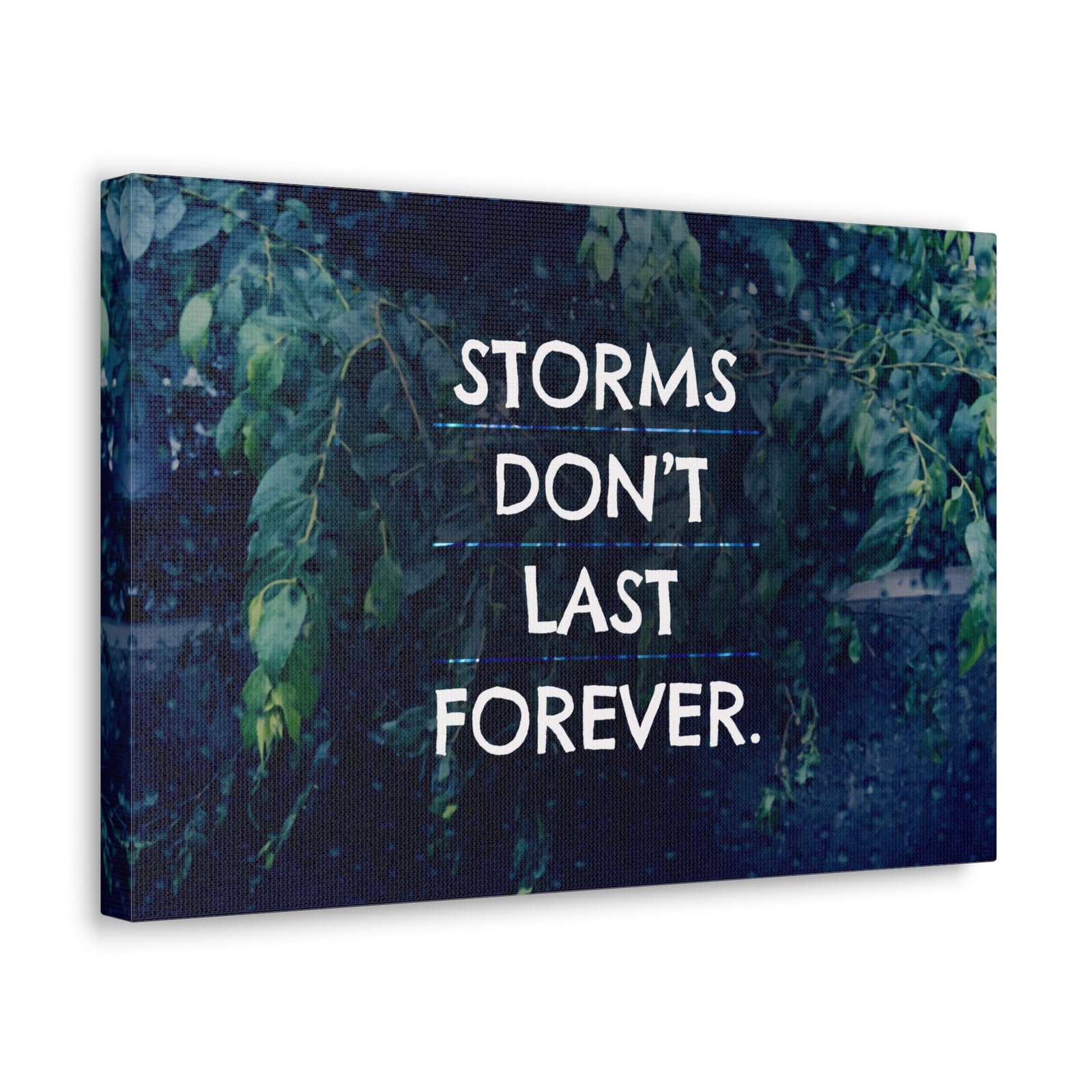 Inspirational Quote Canvas Storms Don't Last Forever Motivational Print Ready to Hang Artwork-Express Your Love Gifts