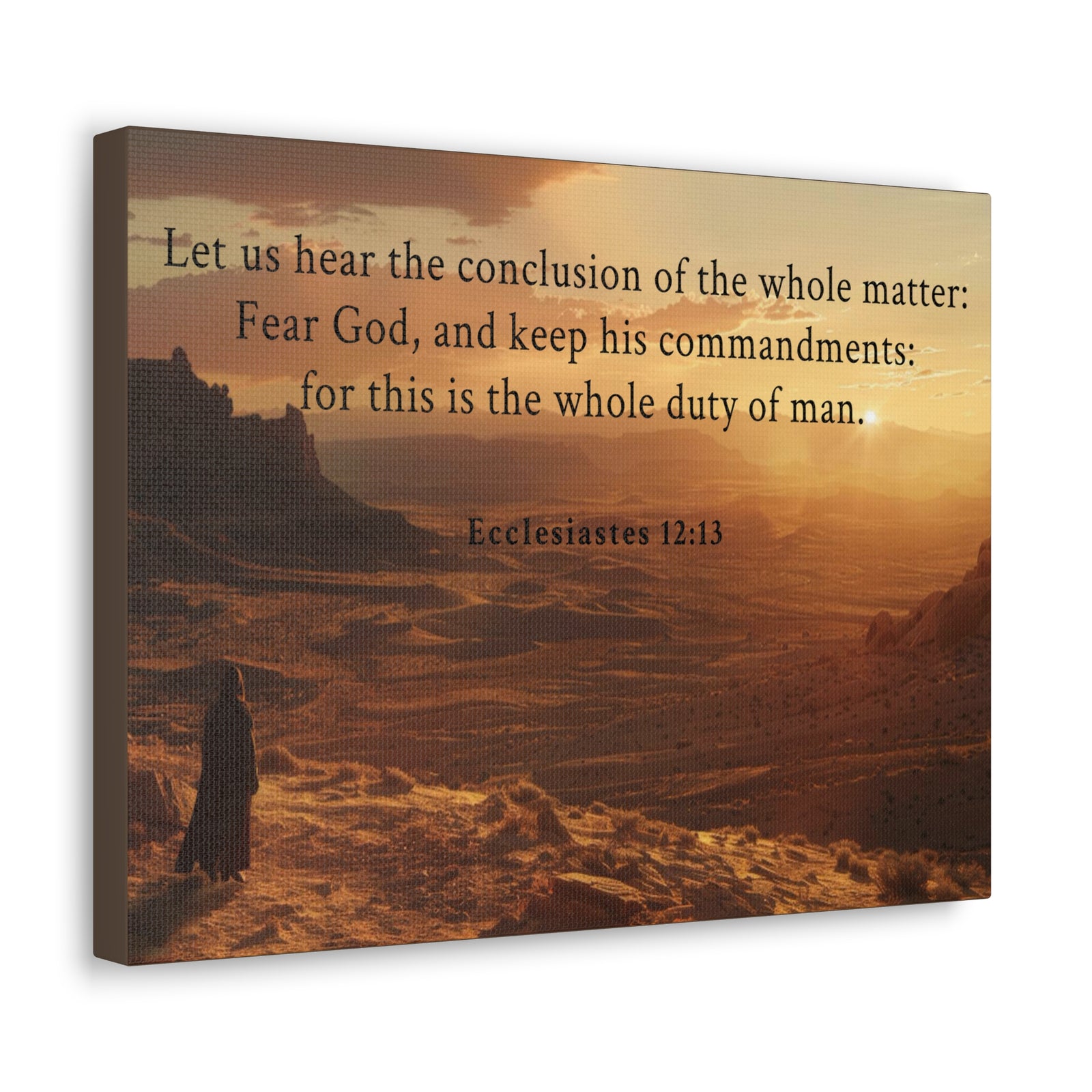 Scripture Walls Ecclesiastes 12:13 Bible Verse Canvas Christian Wall Art Ready to Hang Unframed-Express Your Love Gifts
