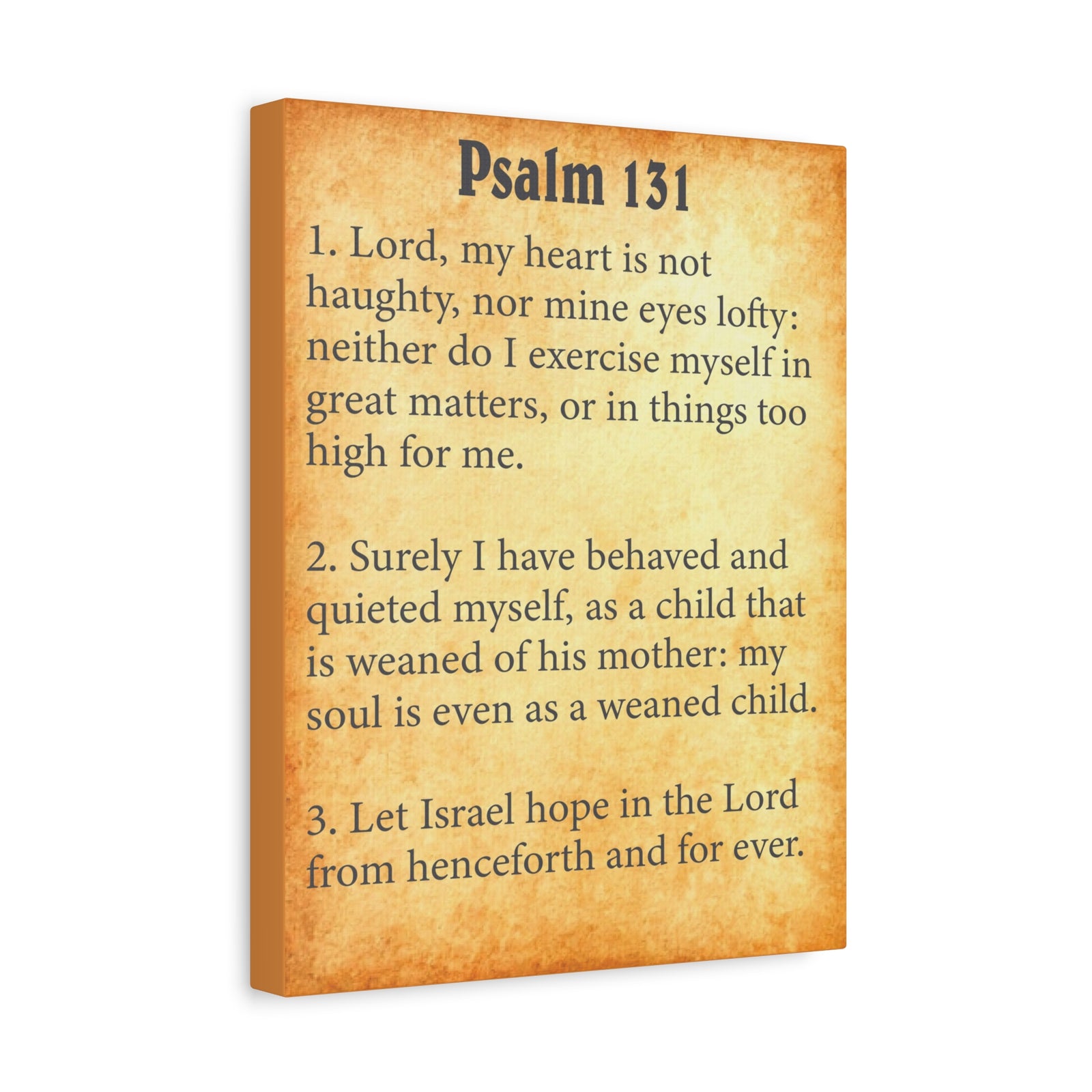 Scripture Walls Psalm 131 Gold Bible Chapter Canvas Christian Wall Art Ready to Hang-Express Your Love Gifts