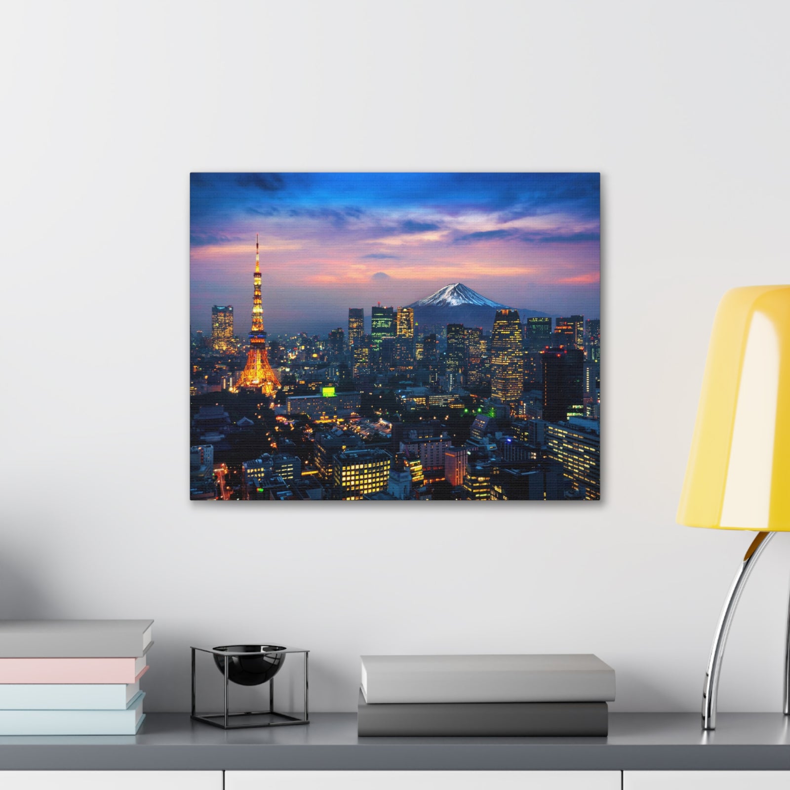 Tokyo Night Skyline Canvas Artwork High-Quality Breathtaking Stunning Cityscape for Home Decor Ready to Hang-Express Your Love Gifts