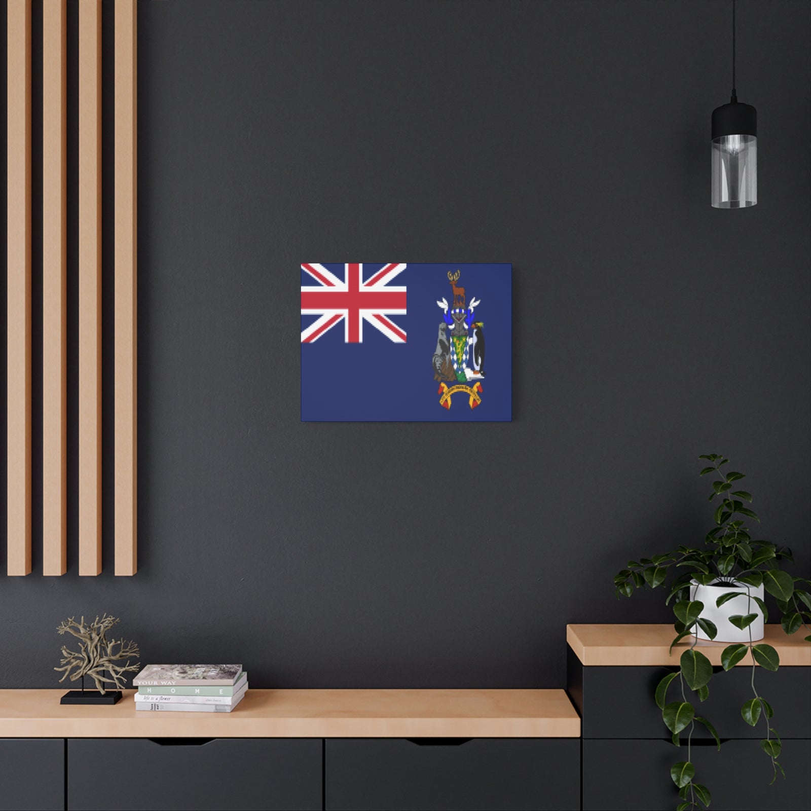 South Georgia Country Flag Canvas Vibrant Wall Art Unframed Home Decor-Express Your Love Gifts