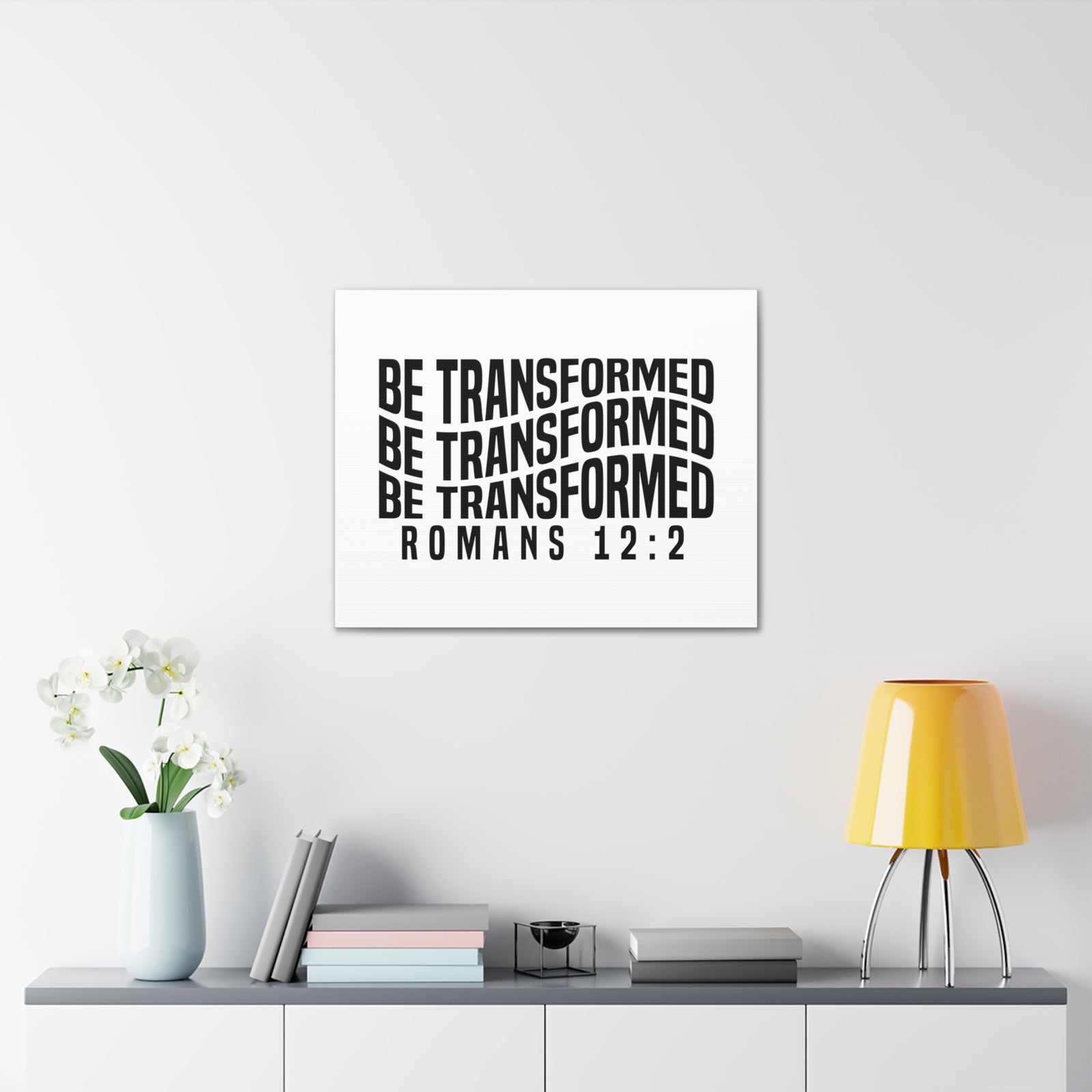 Scripture Walls Romans 12:2 Be Transformed Bible Verse Canvas Christian Wall Art Ready to Hang Unframed-Express Your Love Gifts