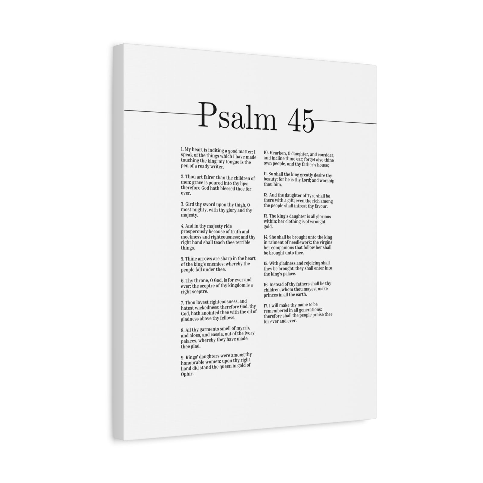 Scripture Canvas The People Praise Thee Forever And Ever Psalm 45 Christian Wall Art Bible Verse Print Ready to Hang-Express Your Love Gifts