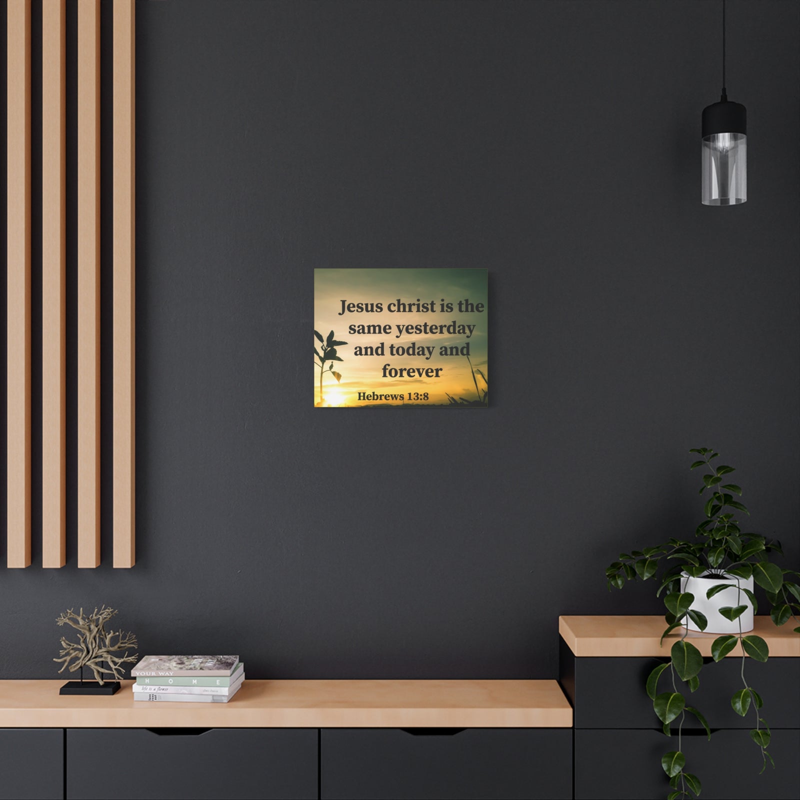 Scripture Walls Today And Forever Hebrews 13:8 Bible Verse Canvas Christian Wall Art Ready to Hang