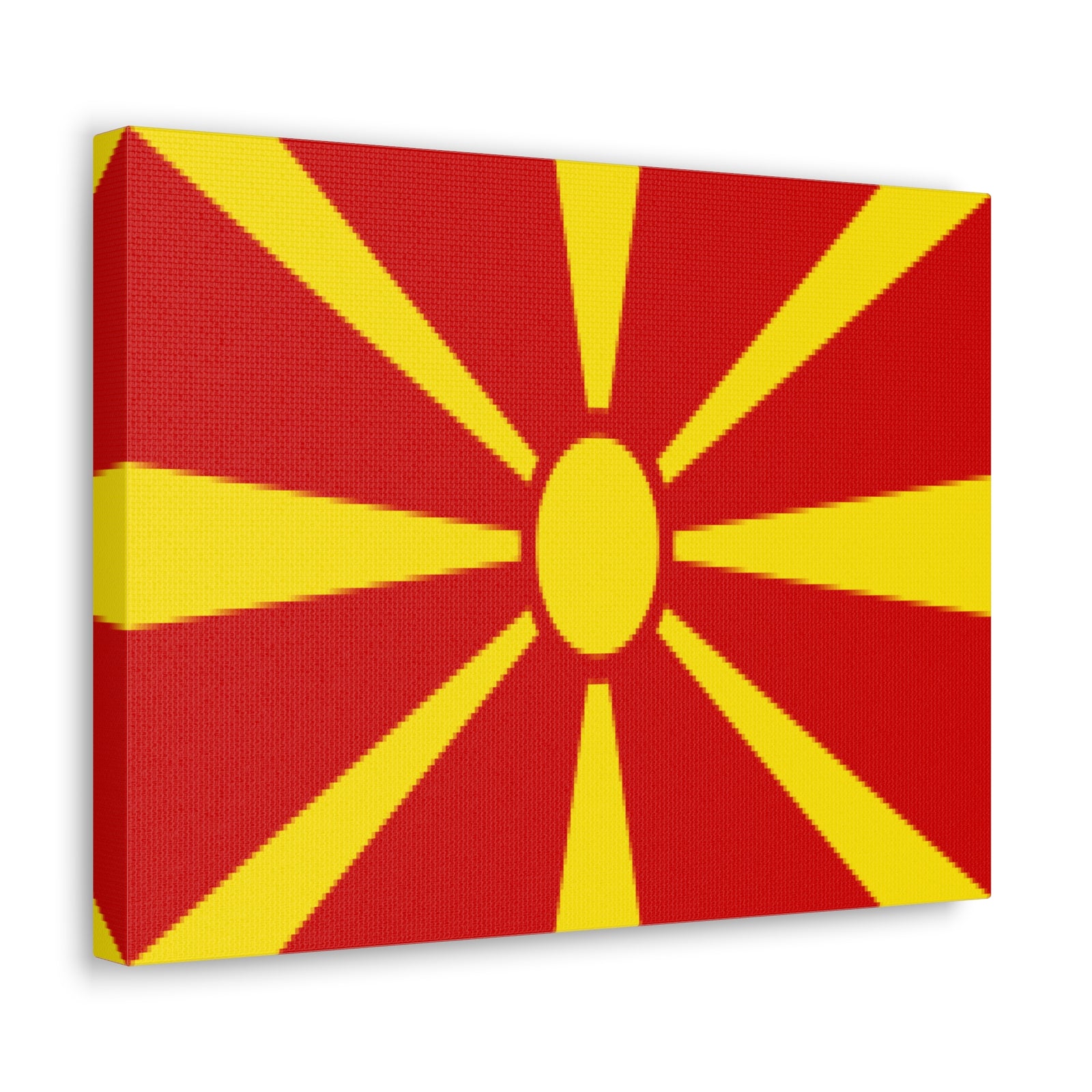 North Macedonia Country Flag Canvas Vibrant Wall Art Unframed Home Decor-Express Your Love Gifts