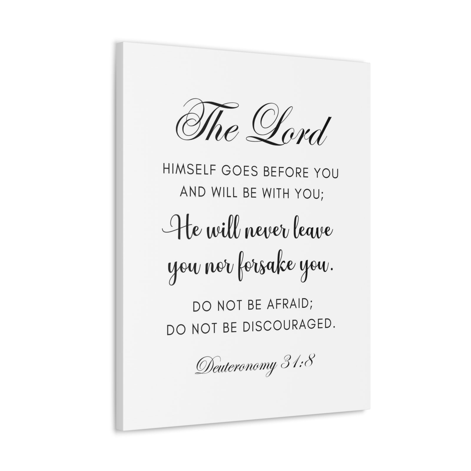 Scripture Walls Deuteronomy 31:8 Do Not Be Afraid Bible Verse Canvas Christian Wall Art Ready to Hang Unframed-Express Your Love Gifts