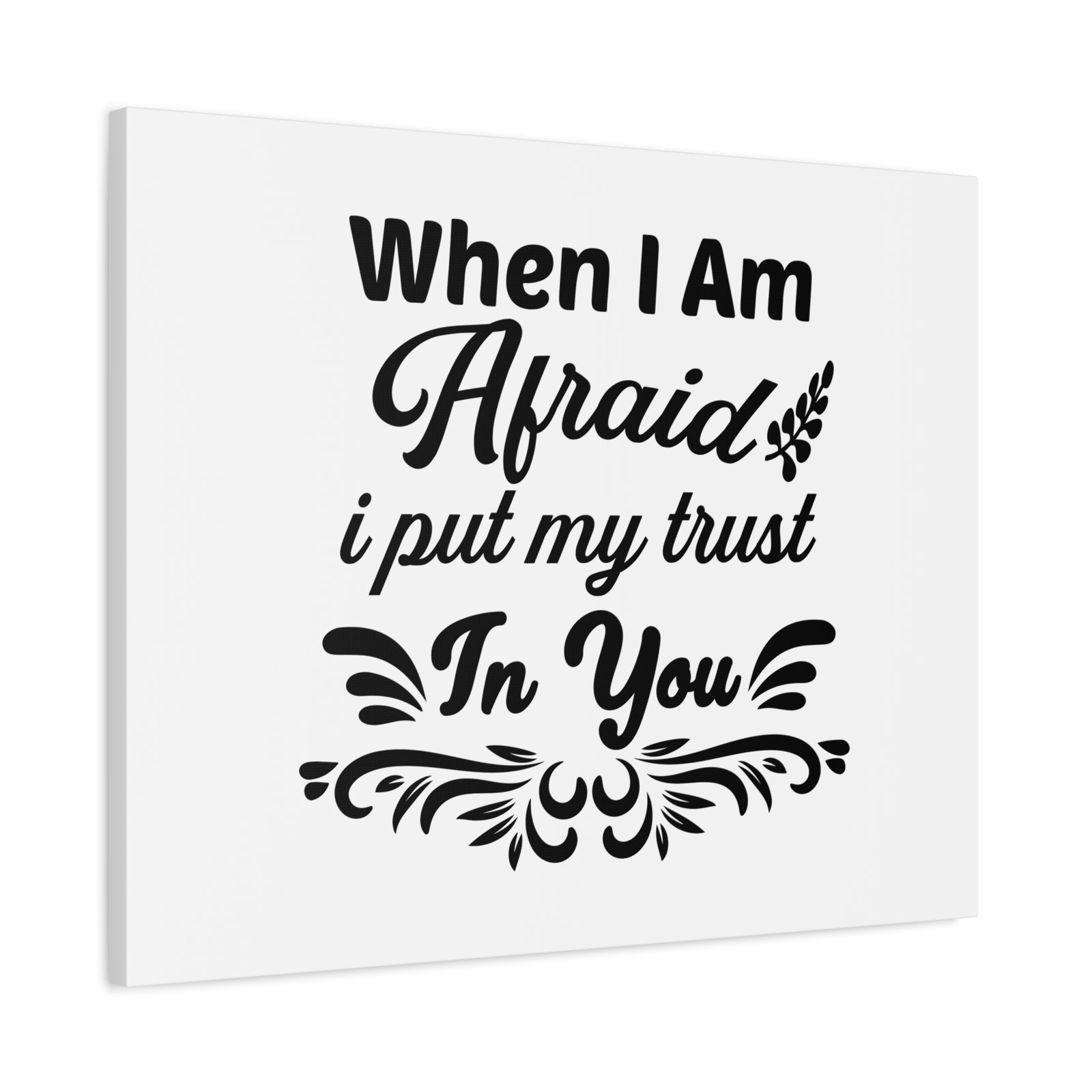 Scripture Canvas I Put My Trust In You Psalm 9:10 Leaves Christian Wall Art Bible Verse Print Ready to Hang-Express Your Love Gifts