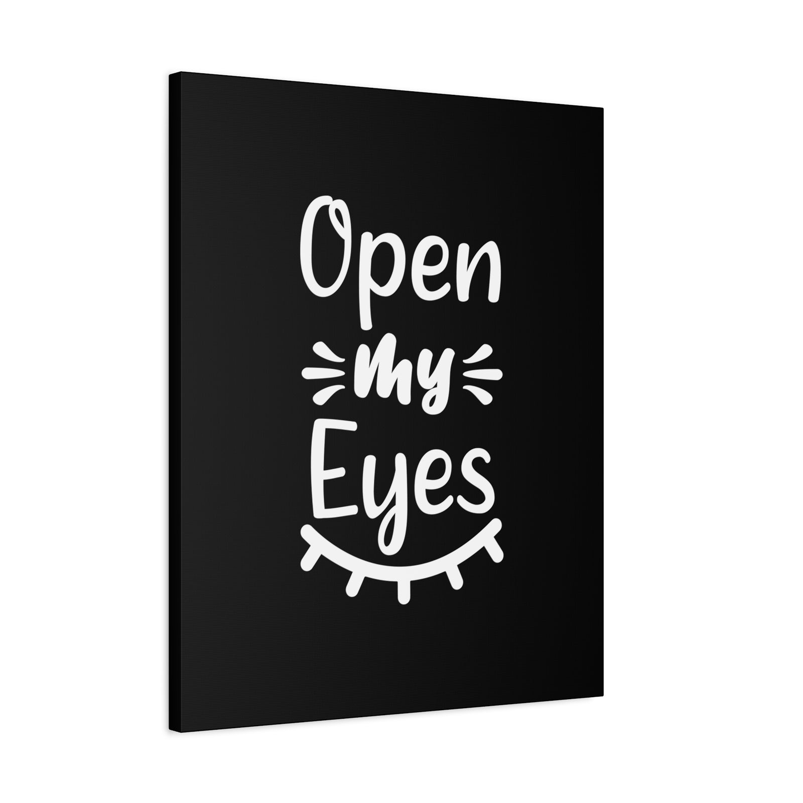 Scripture Canvas Open My Eyes Psalm 119:18 Black Christian Wall Art Bible Verse Print Ready to Hang-Express Your Love Gifts