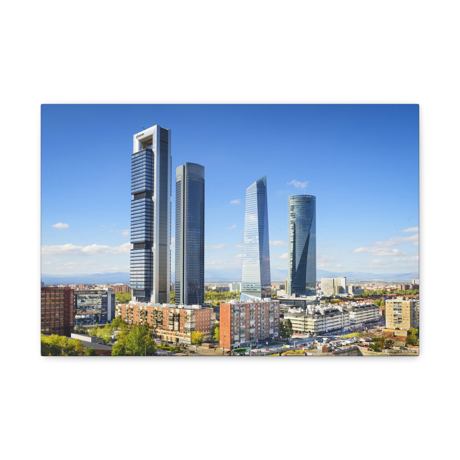 Madrid Daytime Skyline Canvas Artwork High-Quality Breathtaking Stunning Cityscape for Home Decor Ready to Hang-Express Your Love Gifts