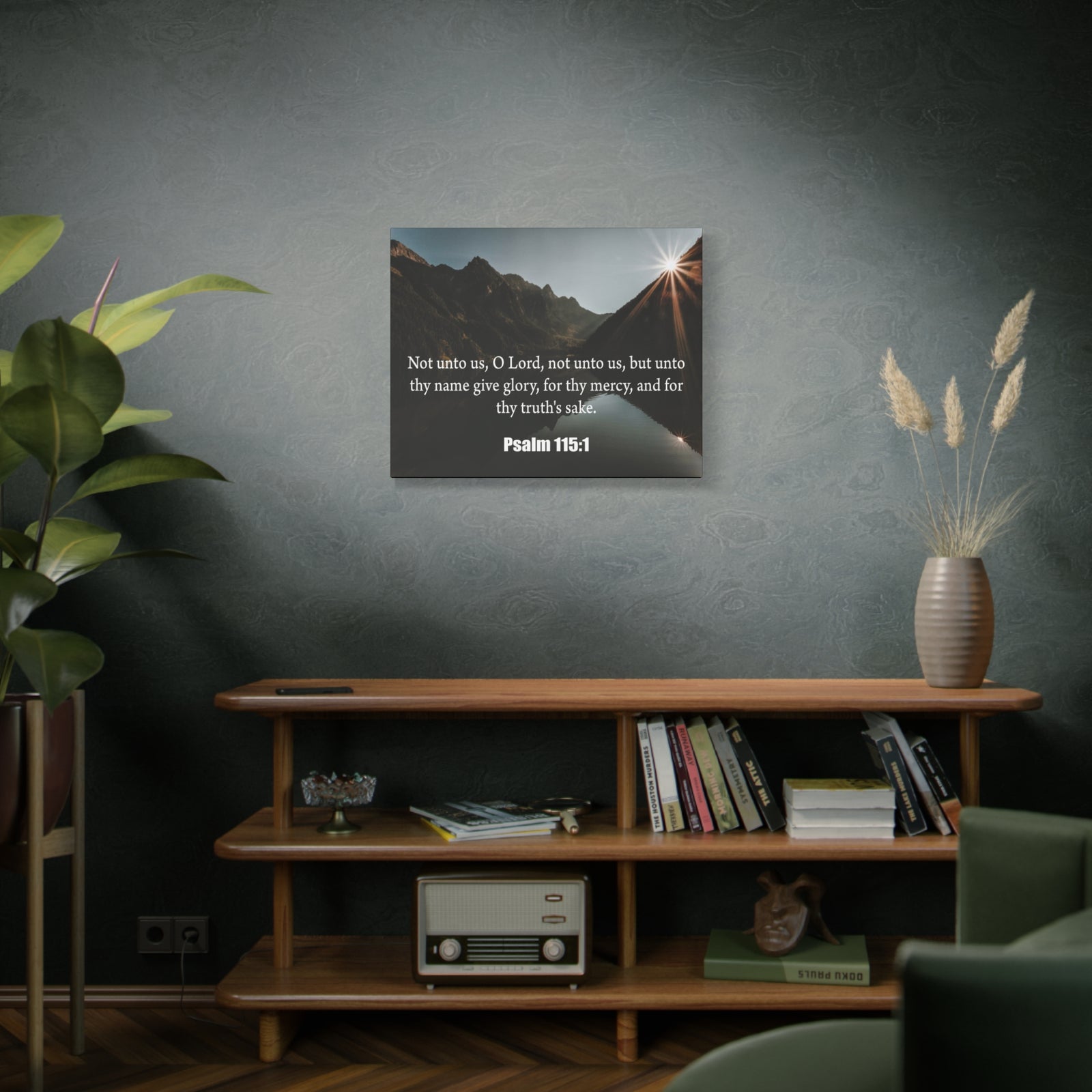Scripture Canvas Not Unto Us Isaiah 41:10 Christian Wall Art Bible Verse Print Ready to Hang-Express Your Love Gifts