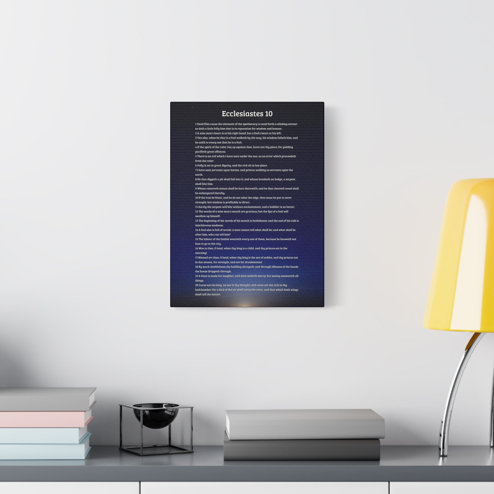 Scripture Walls Wisdom & Folly Ecclesiastes 10 Bible Verse Canvas Christian Wall Art Ready to Hang-Express Your Love Gifts