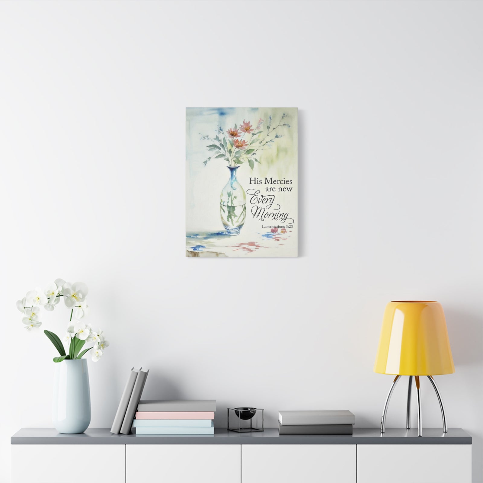 Scripture Walls Lamentations 3:23 Every Morning Bible Verse Canvas Christian Wall Art Ready to Hang Unframed-Express Your Love Gifts