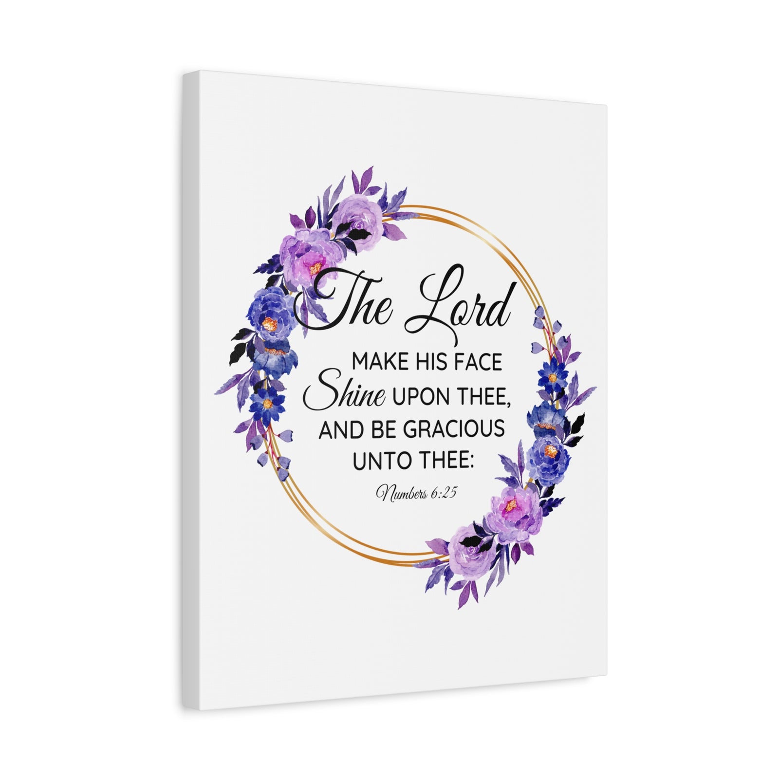 Scripture Walls Numbers 6:25 Shine Upon Thee Bible Verse Canvas Christian Wall Art Ready to Hang Unframed-Express Your Love Gifts