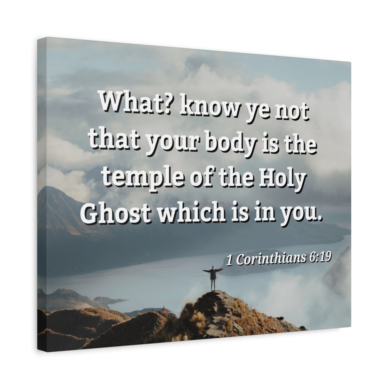 Scripture Walls Holy Ghost 1 Corinthians 6:19 Bible Verse Canvas Christian Wall Art Ready to Hang-Express Your Love Gifts