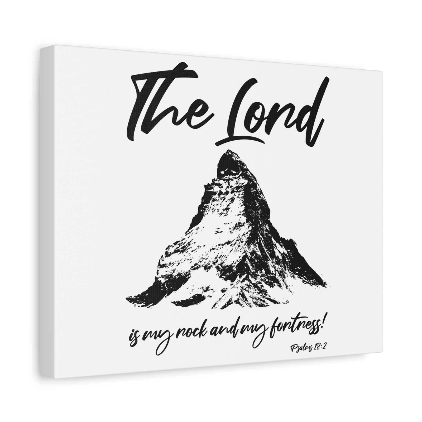 Scripture Walls Psalms 18:2 My Rock My Fortress Bible Verse Canvas Christian Wall Art Ready to Hang Unframed-Express Your Love Gifts