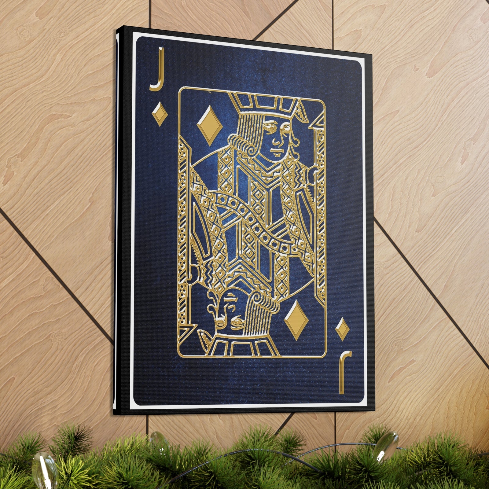 Jack Of Diamonds Space Background Playing Card Canvas Wall Art for Home Decor Ready-to-Hang-Express Your Love Gifts
