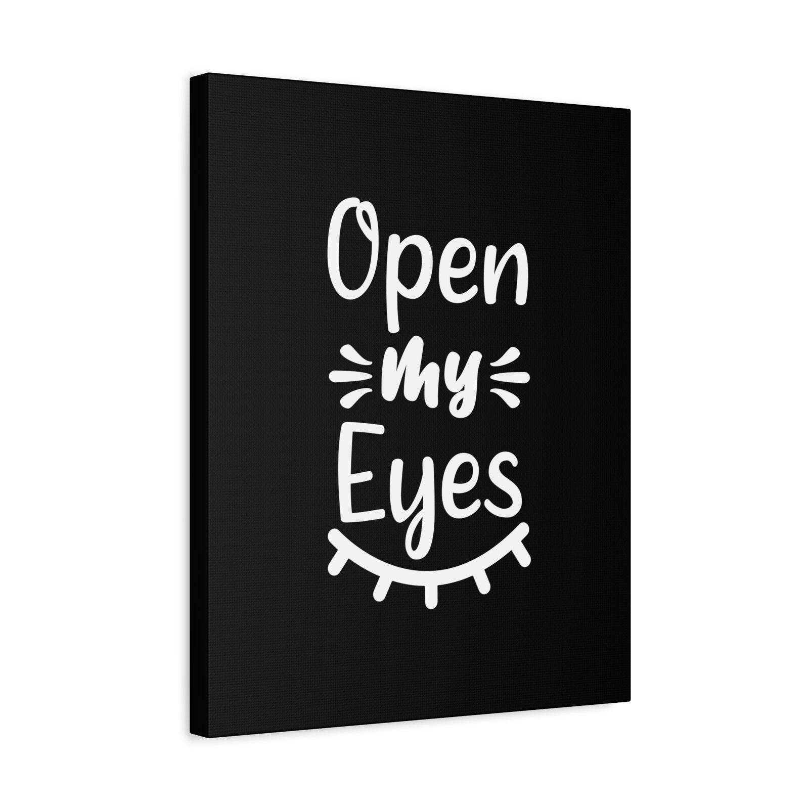 Scripture Canvas Open My Eyes Psalm 119:18 Black Christian Wall Art Bible Verse Print Ready to Hang-Express Your Love Gifts
