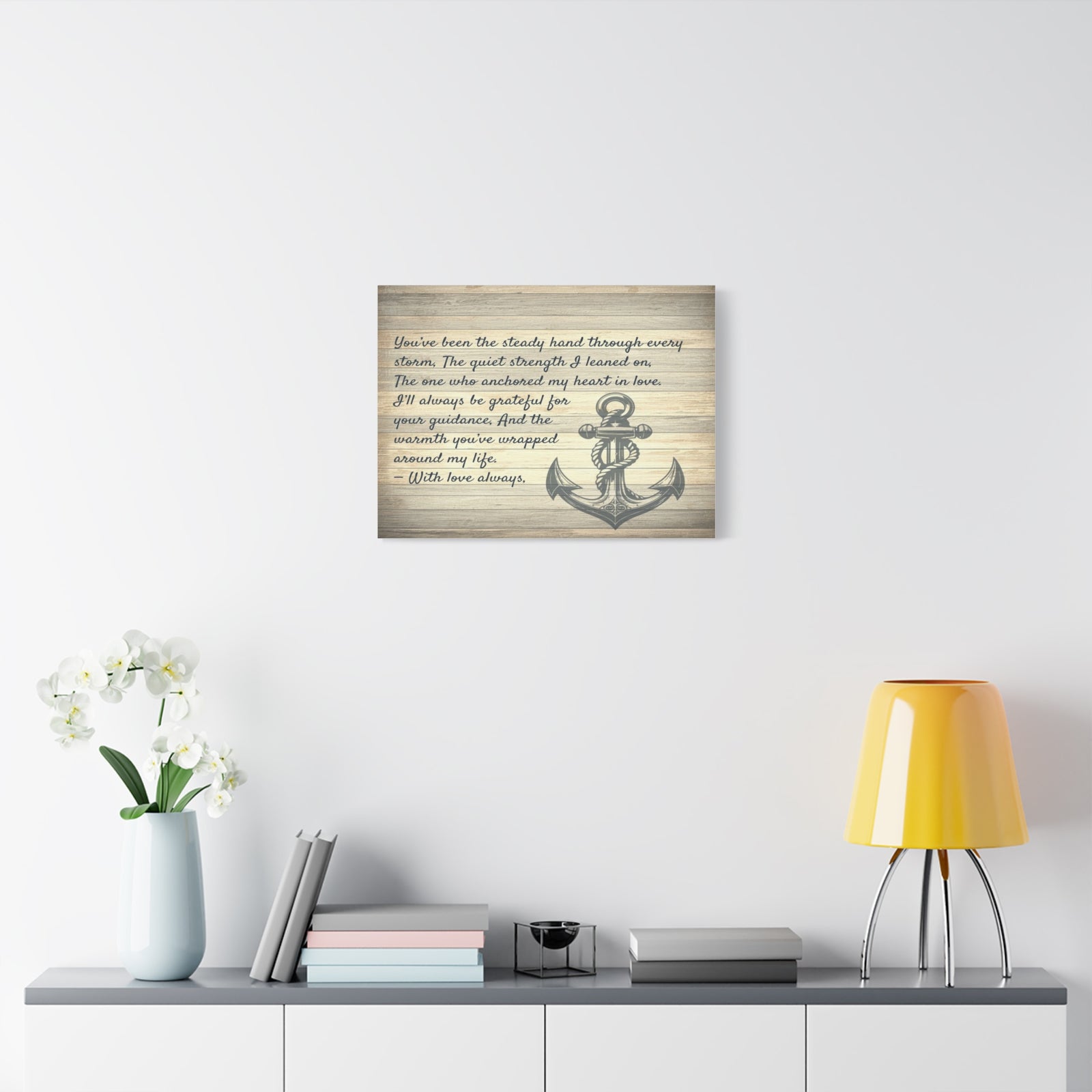Personalized To Mom Your Love Anchors Me Custom Canvas Wall Art-Express Your Love Gifts