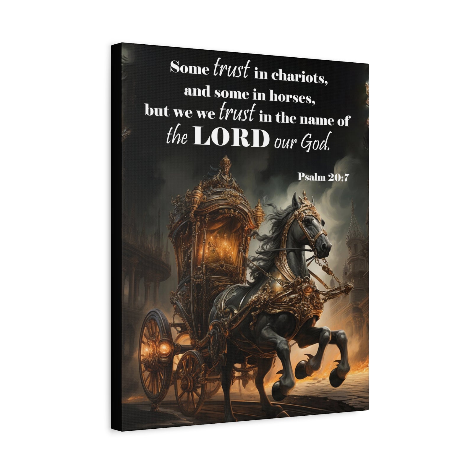 Scripture Walls Trust in the Name of the Lord Psalm 20:7 Christian Wall Art Print Ready to Hang Unframed-Express Your Love Gifts