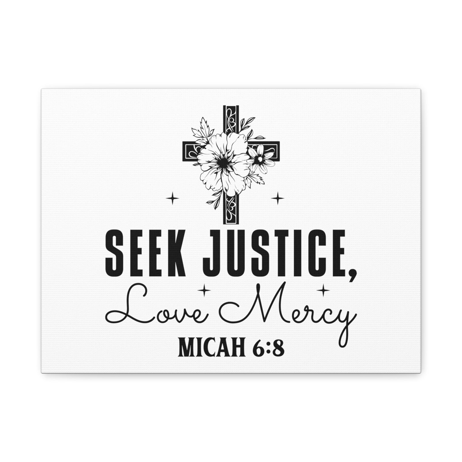 Scripture Walls Micah 6:8 Seek Justice Bible Verse Canvas Christian Wall Art Ready to Hang Unframed-Express Your Love Gifts