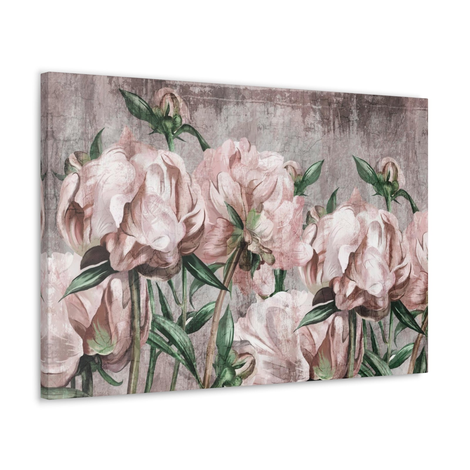 Large Art Peony Painted Flower Canvas Wall Art for Home Decor Ready-to-Hang-Express Your Love Gifts