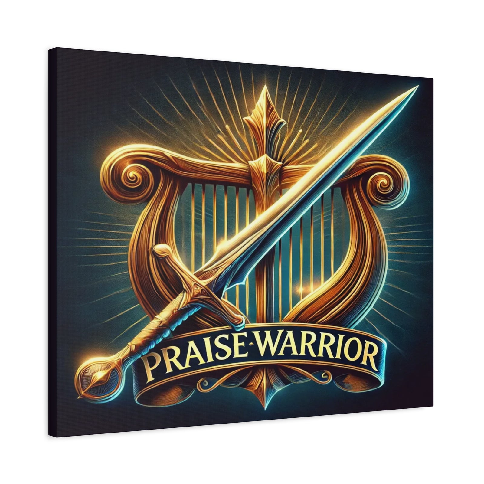 Scripture Walls Praise Warrior Psalm 149 Bible Verse Canvas Christian Wall Art Ready to Hang Unframed-Express Your Love Gifts