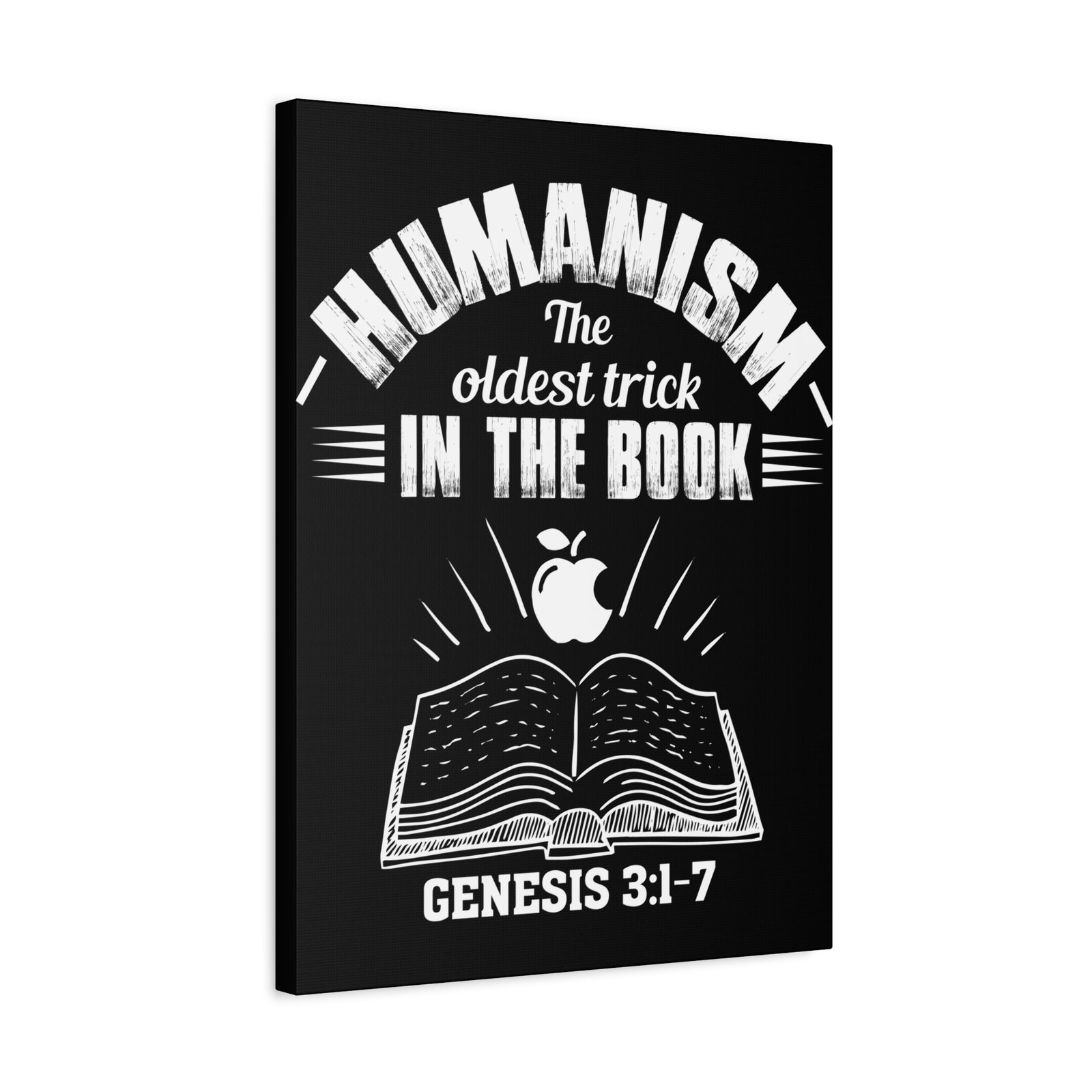 Scripture Walls Genesis 3:1-7 Humanism Bible Verse Canvas Christian Wall Art Ready to Hang Unframed-Express Your Love Gifts