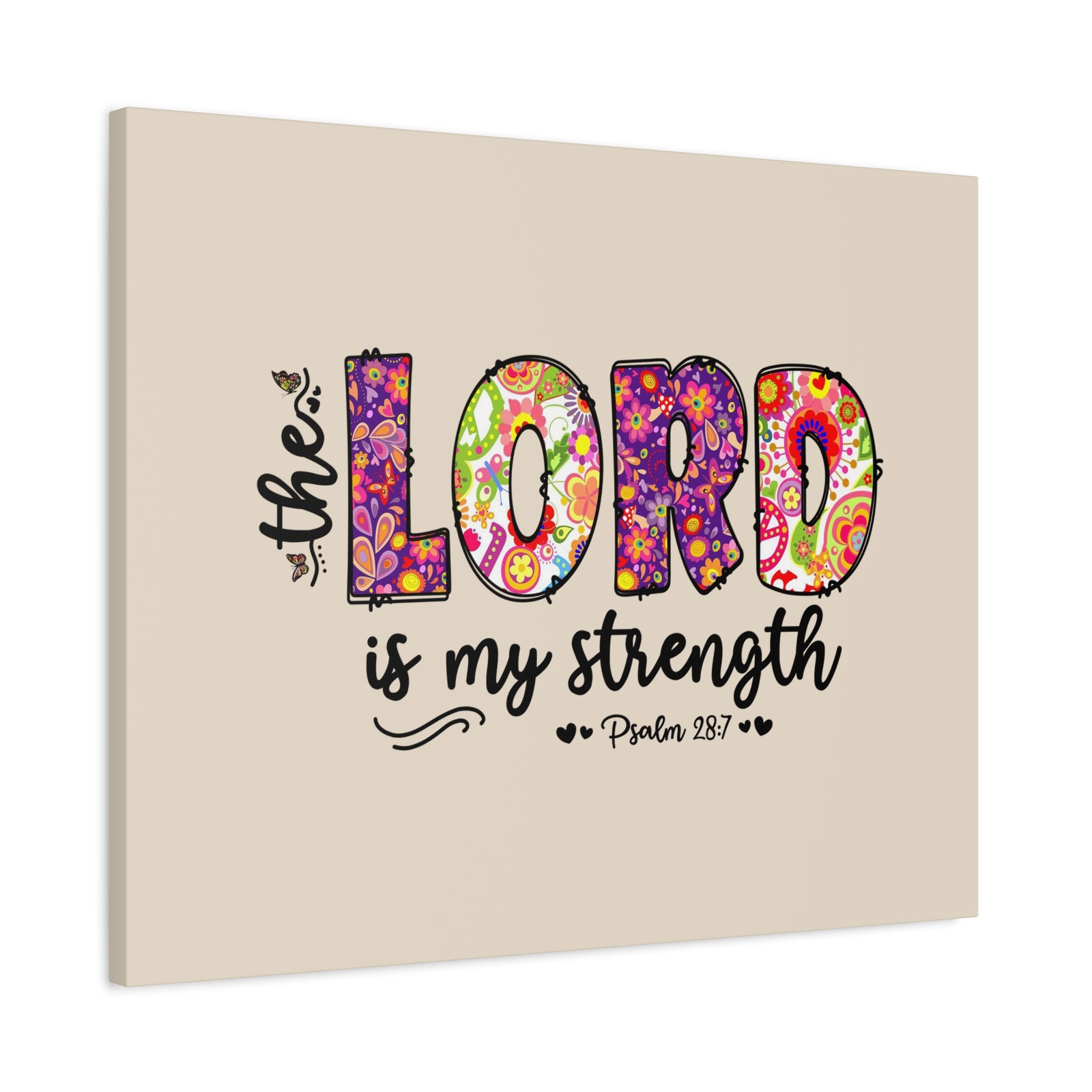 Scripture Walls My Strength Psalm 28:7 Bible Verse Canvas Christian Wall Art Ready to Hang-Express Your Love Gifts