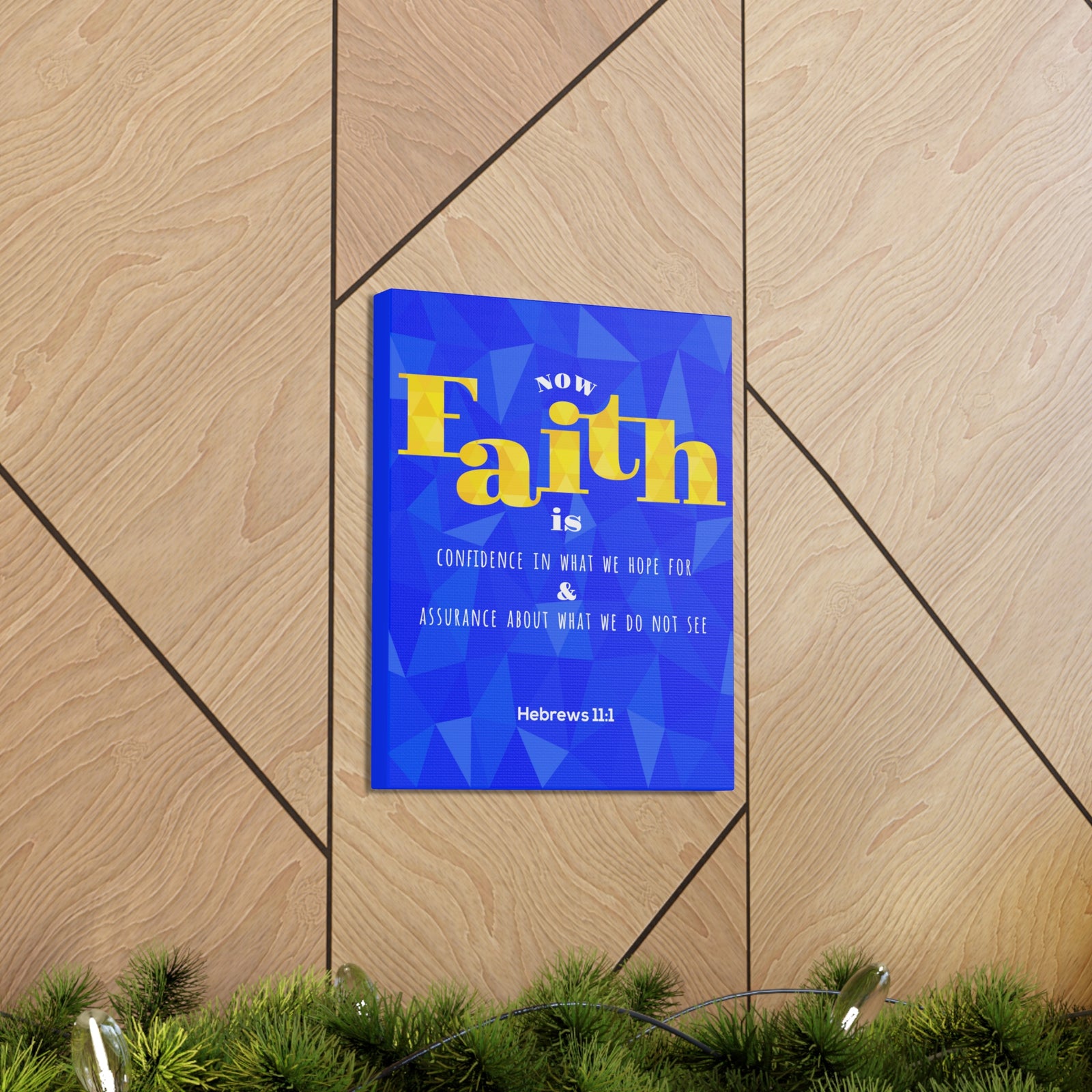 Scripture Canvas Now Faith Is Confidence Hebrews 11:1 Christian Wall Art Bible Verse Print Ready To Hang-Express Your Love Gifts