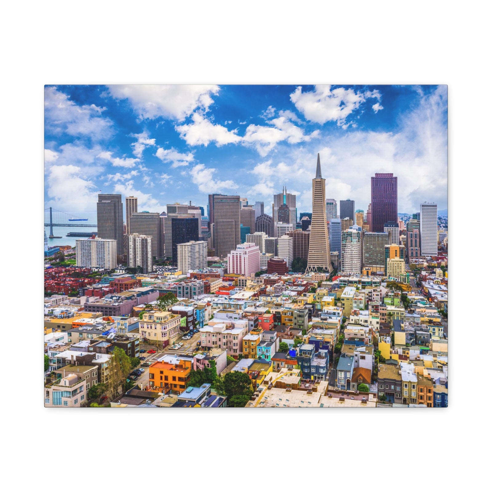 San Francisco Daytime Skyline Canvas Artwork High-Quality Breathtaking Stunning Cityscape for Home Decor Ready to Hang-Express Your Love Gifts