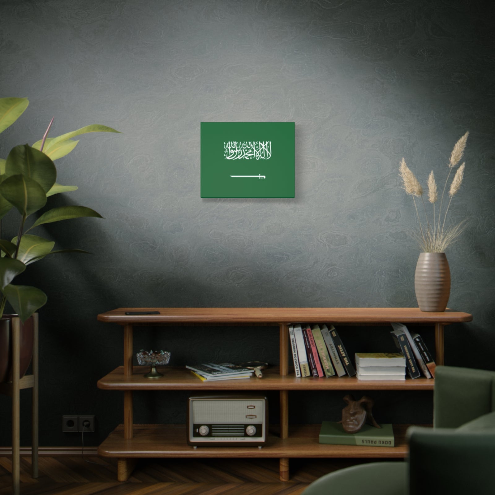 Saudi Arabia Country Flag Canvas Vibrant Wall Art Unframed Home Decor-Express Your Love Gifts