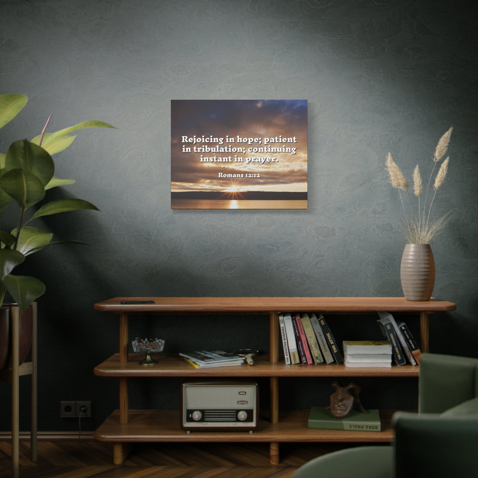Scripture Walls Rejoicing In Hope Romans 12:12 Bible Verse Canvas Christian Wall Art Ready to Hang-Express Your Love Gifts