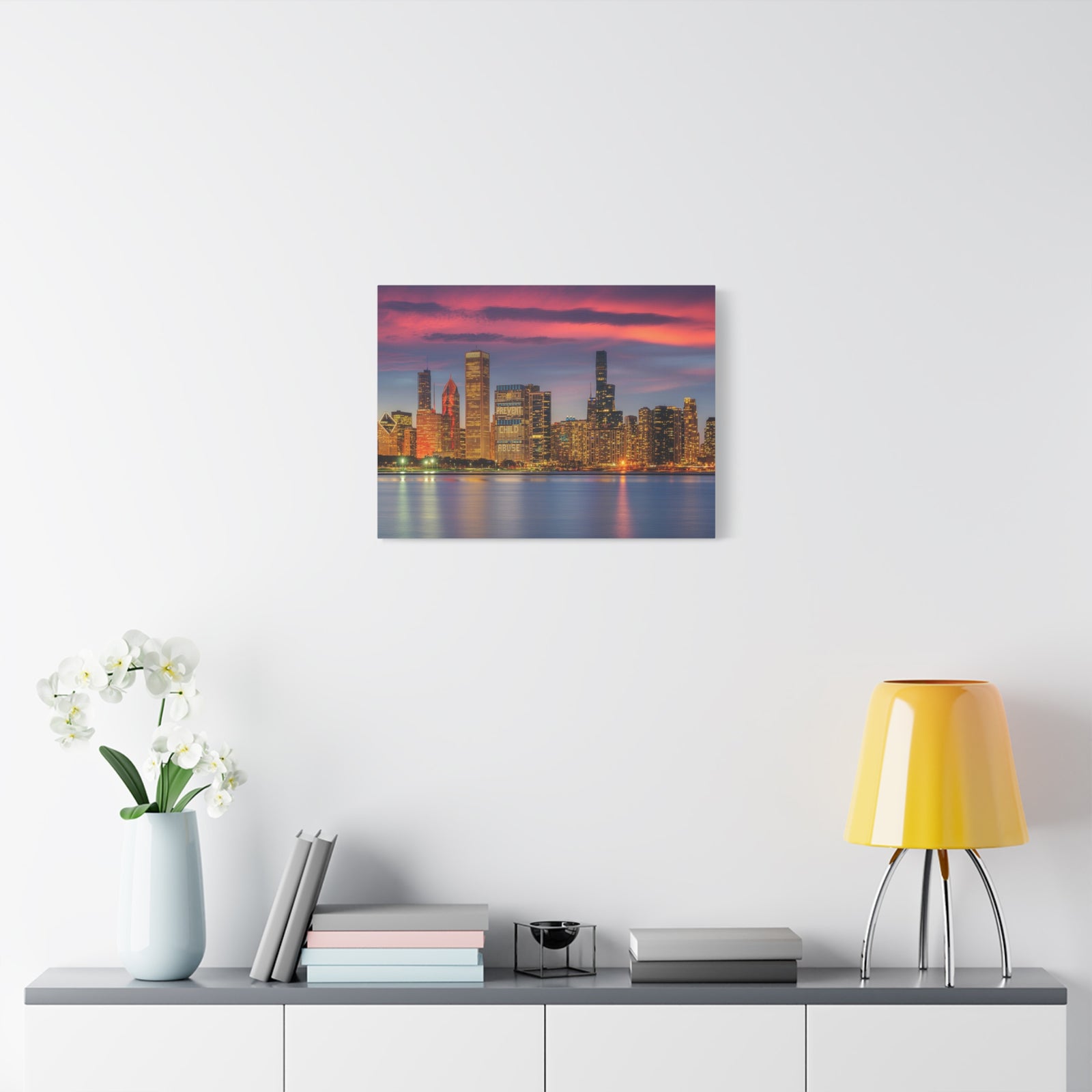 Las Vegas Night Skyline Canvas Artwork High-Quality Breathtaking Stunning Cityscape for Home Decor Ready to Hang-Express Your Love Gifts