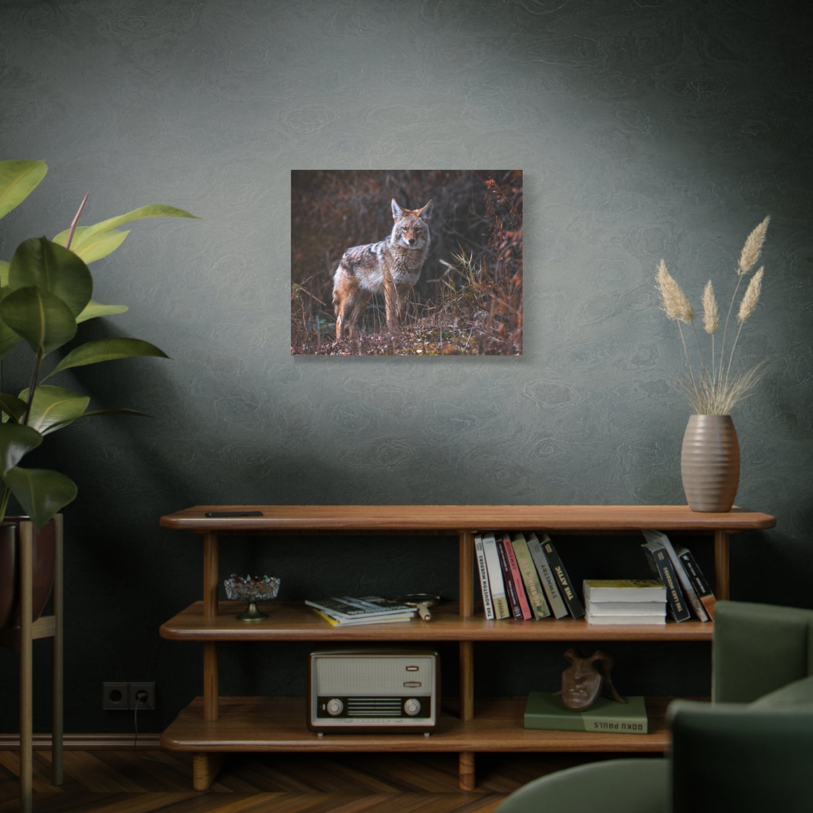 Majestic Coyote Art Majestic Coyote Print Animal Wall Art Wildlife Canvas Prints Wall Art Ready to Hang-Express Your Love Gifts