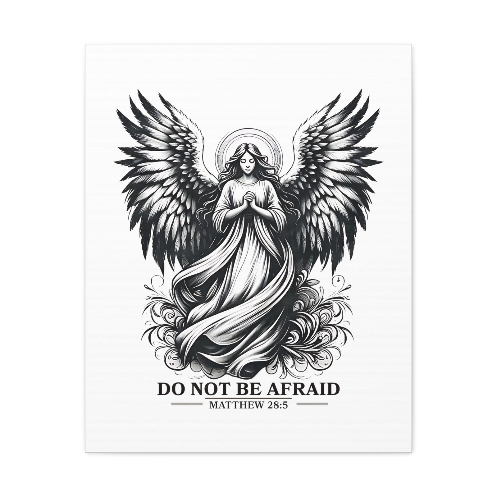 Scripture Walls Matthew 28:5 Do Not Be Afraid Bible Verse Canvas Christian Wall Art Ready to Hang Unframed-Express Your Love Gifts