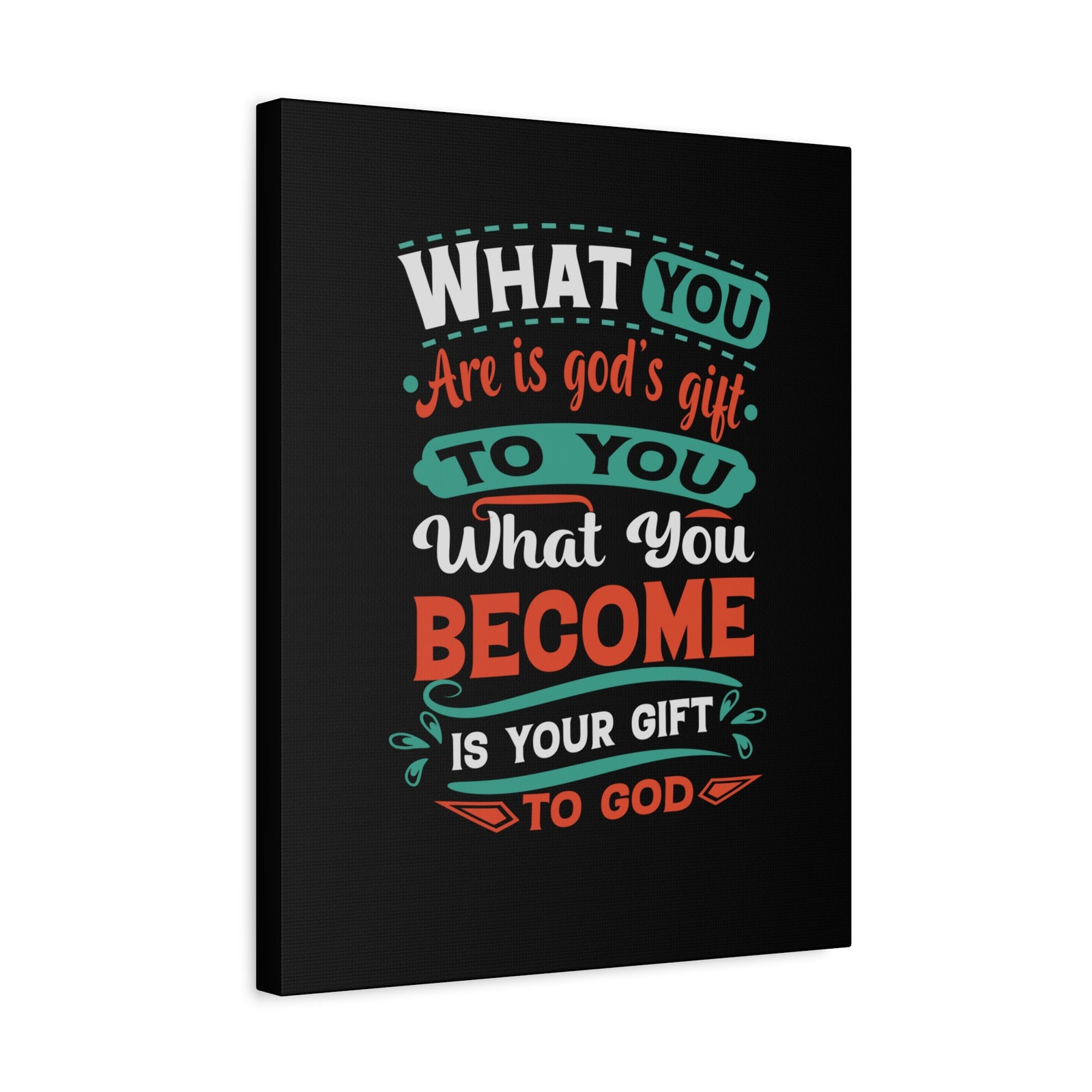Scripture Canvas God's Gift Psalm 139:13 Black Christian Wall Art Bible Verse Print Ready to Hang-Express Your Love Gifts