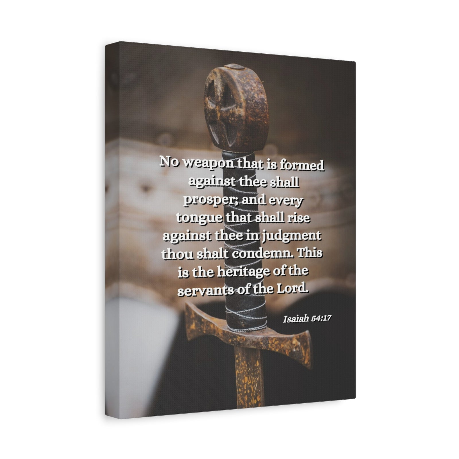 Scripture Walls No Weapon Isaiah 54:17 Bible Verse Canvas Christian Wall Art Ready to Hang-Express Your Love Gifts