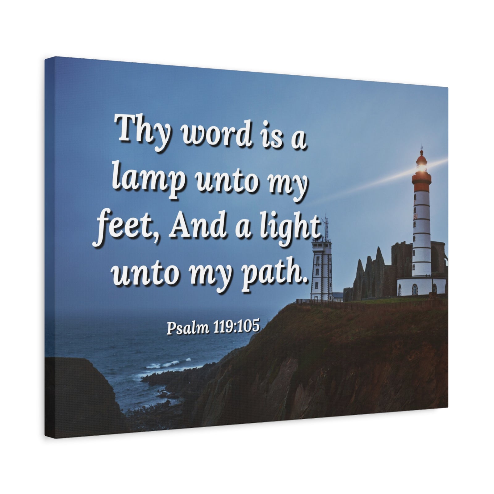 Scripture Walls A Lamp Unto My Feet Psalm 119:105 Bible Verse Canvas Christian Wall Art Ready to Hang-Express Your Love Gifts