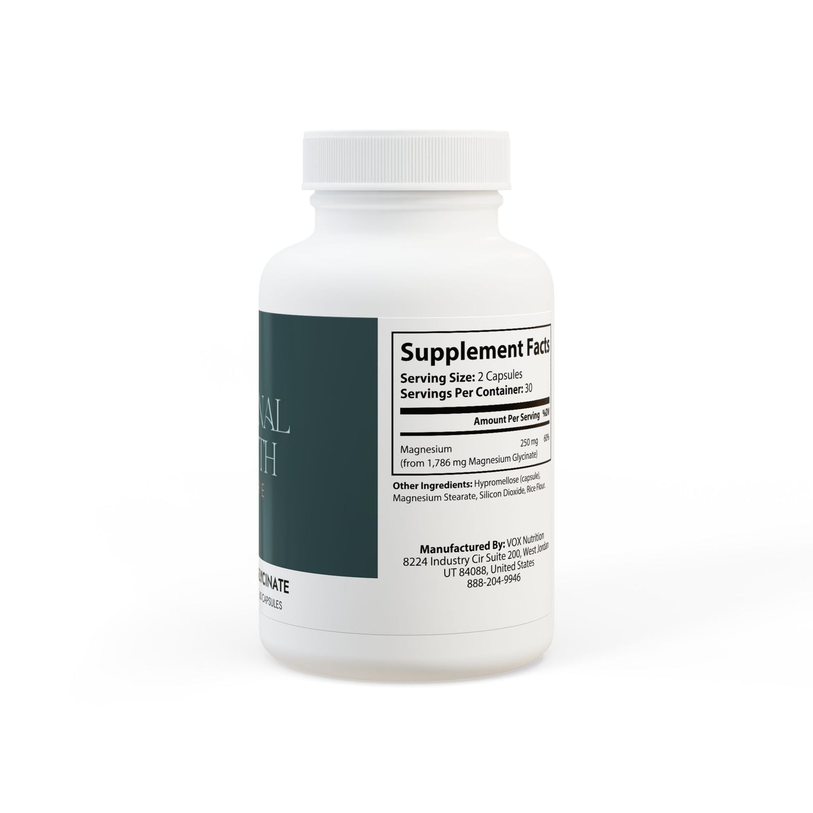 Magnesium Glycinate – Athletic Performance & Muscle Recovery – Non-GMO, Vegan, 60 Capsules-Express Your Love Gifts
